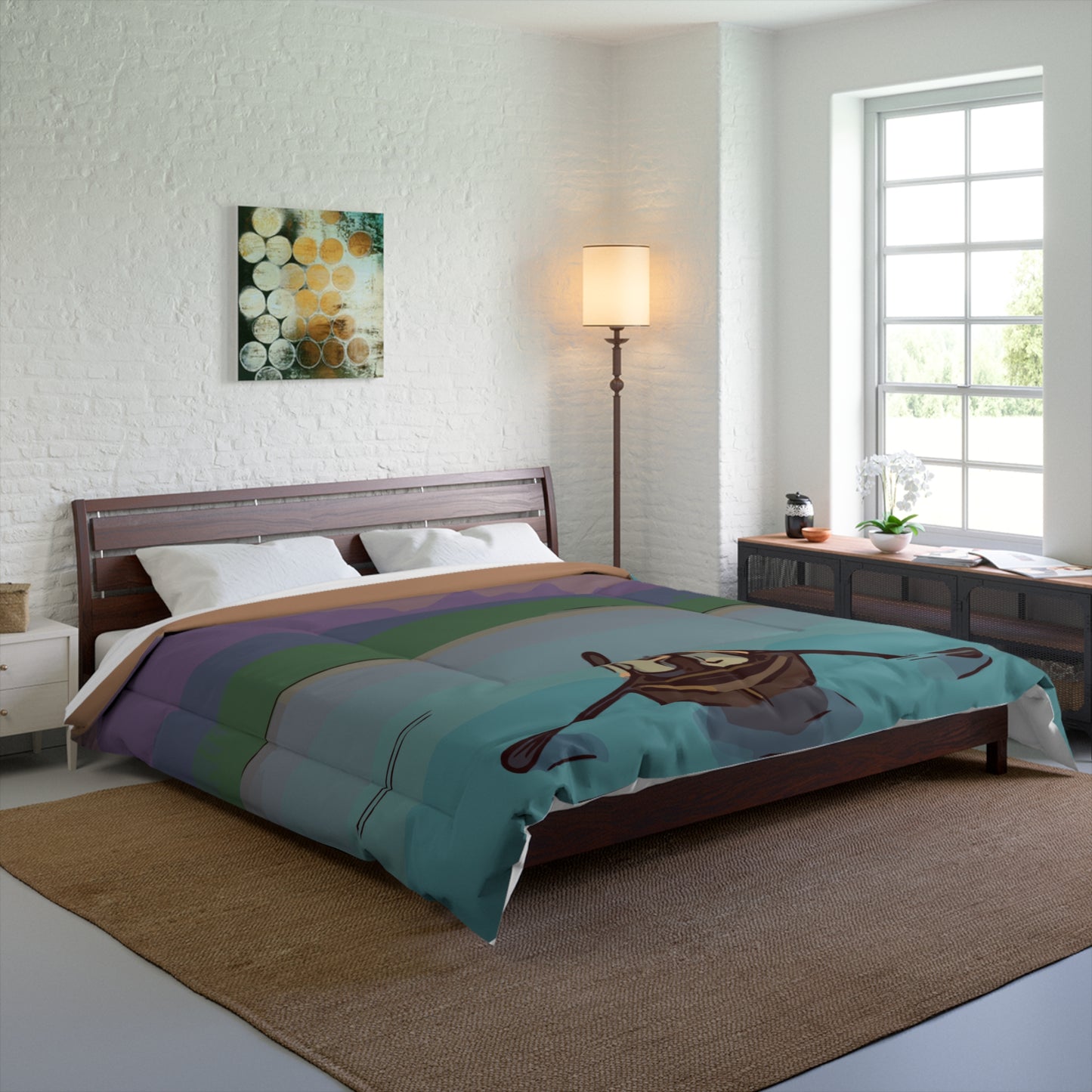Love on the Lake | Romantic Rowing Duo | Dreamy Comforter for Peaceful Nights