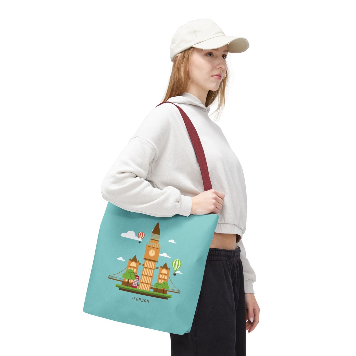 Timeless London Vibes | Artistic Tote Bag Inspired by British Landscape & Classic Clock