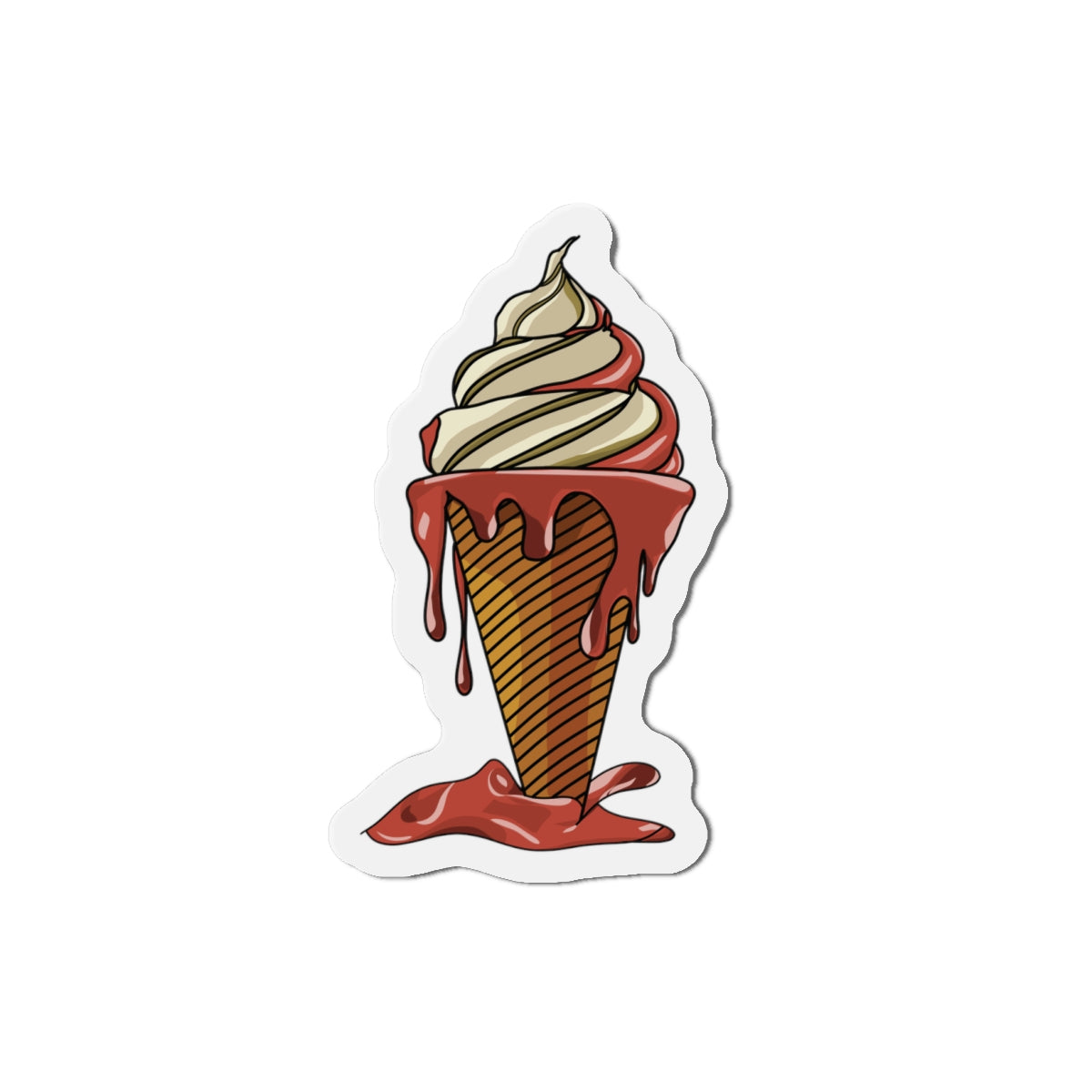 Die-Cut Magnet | Melting Ice Cream