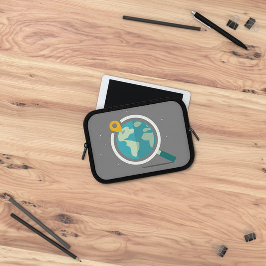 Explore the World | World Map & Magnifying Glass Laptop Sleeve