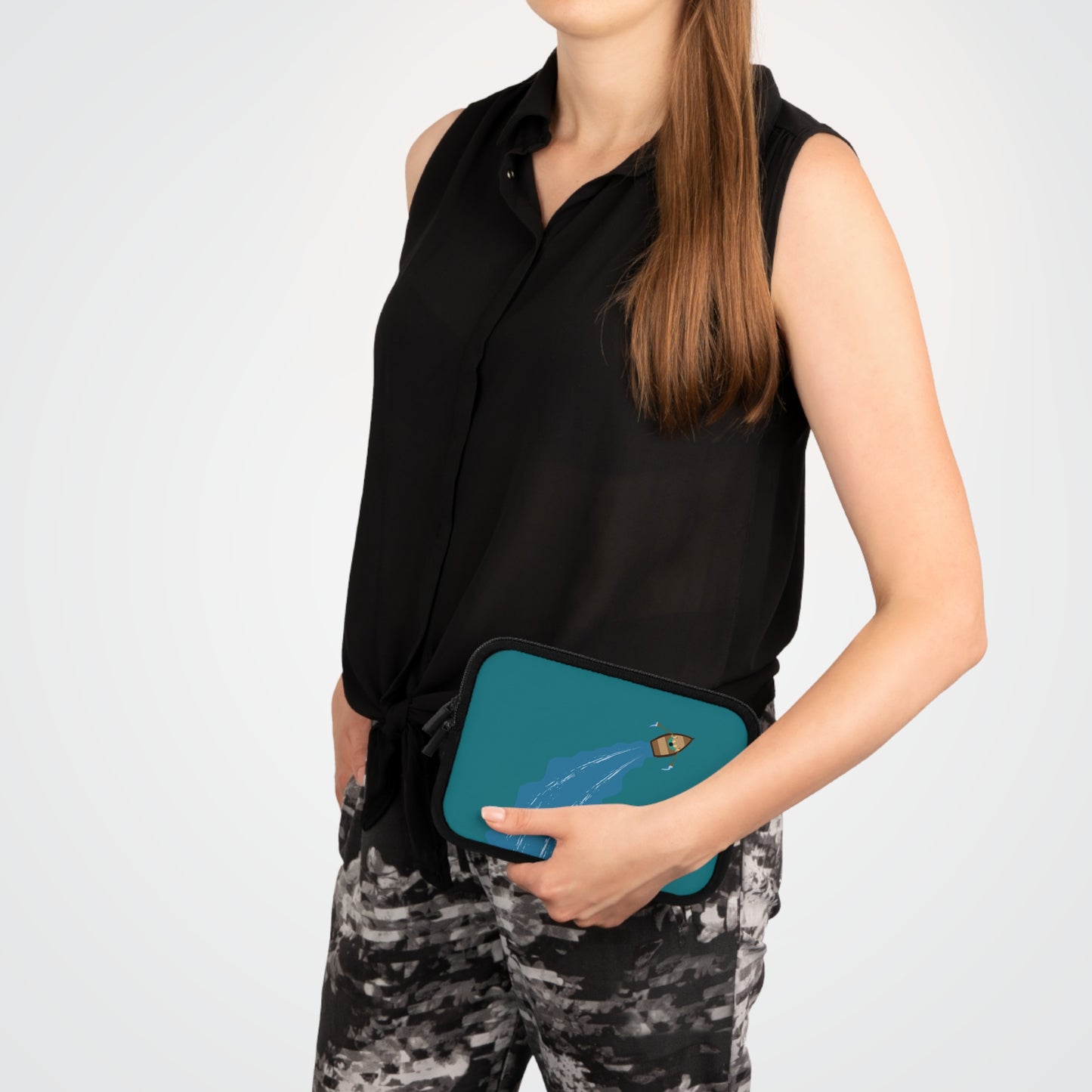 Lake Paddle Escape | Travel-Inspired Kayaking Laptop Sleeve