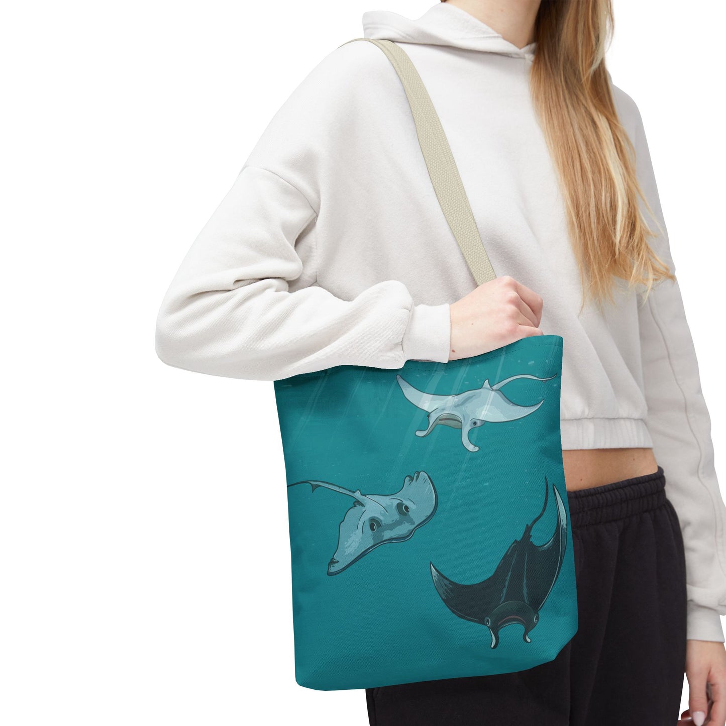 Ocean Stingray | Artistic Tote Bag Inspired by the Freedom of the Deep Blue Sea