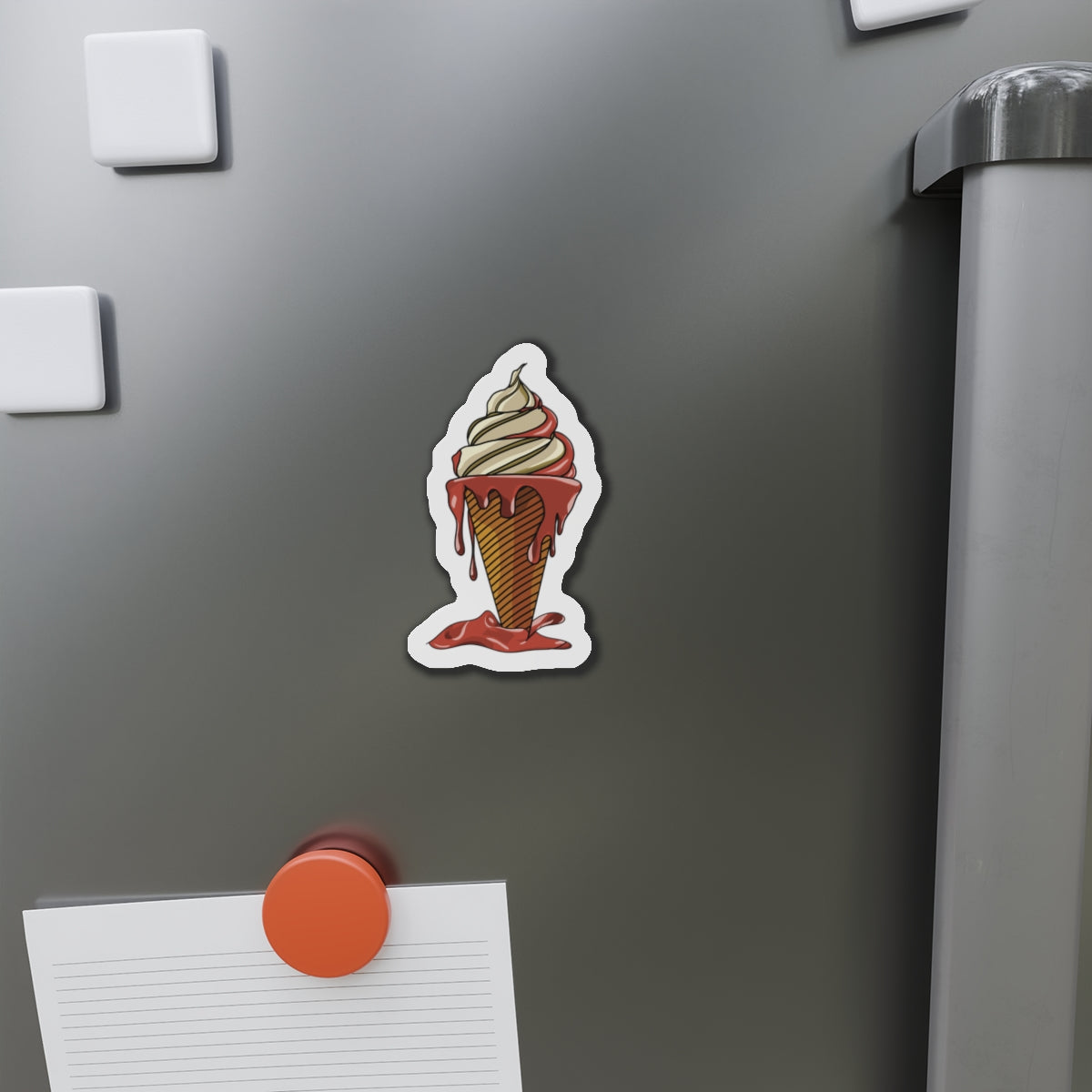 Die-Cut Magnet | Melting Ice Cream