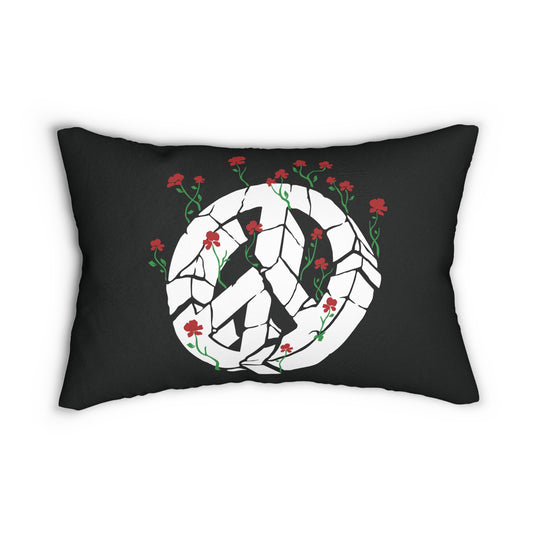 Peace Symbol | Calming Lumbar Decor Pillow For A Serene Space