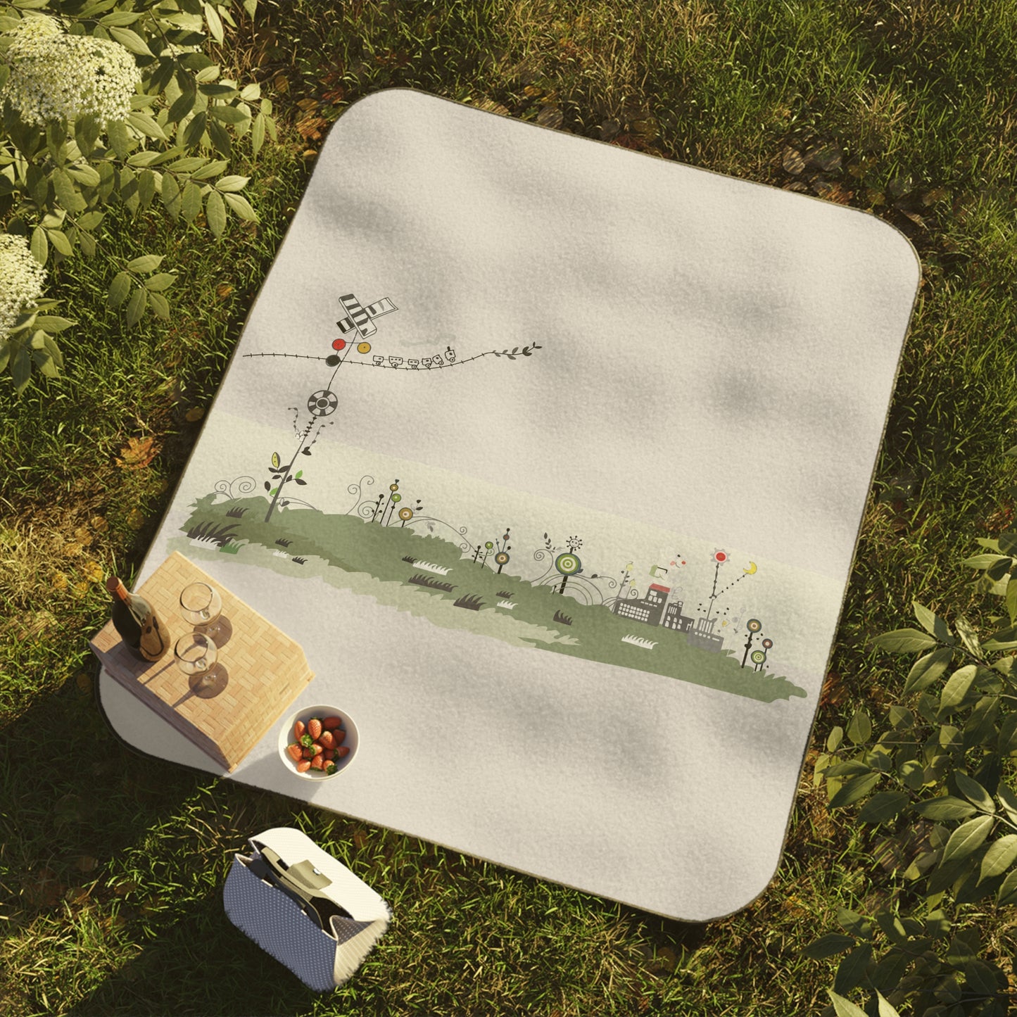 Fairy Tale Picnic | Whimsical Storybook Art Picnic Blanket