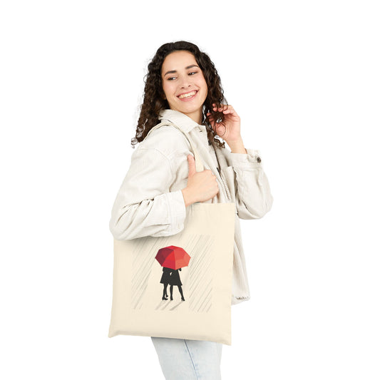 Best Friends in the Rain | Charming Canvas Tote Bag | Waterproof, Everyday Style, Friendship Vibes