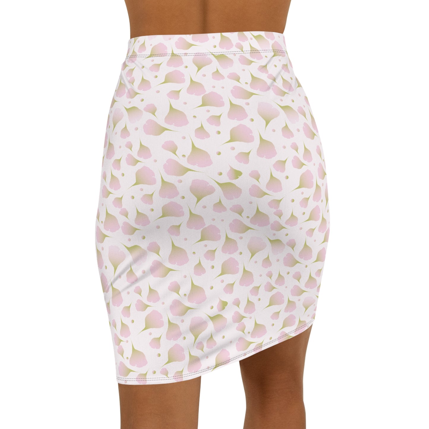 Mid‑Waist Pencil Skirt | Rose Petals | Elegant & Feminine