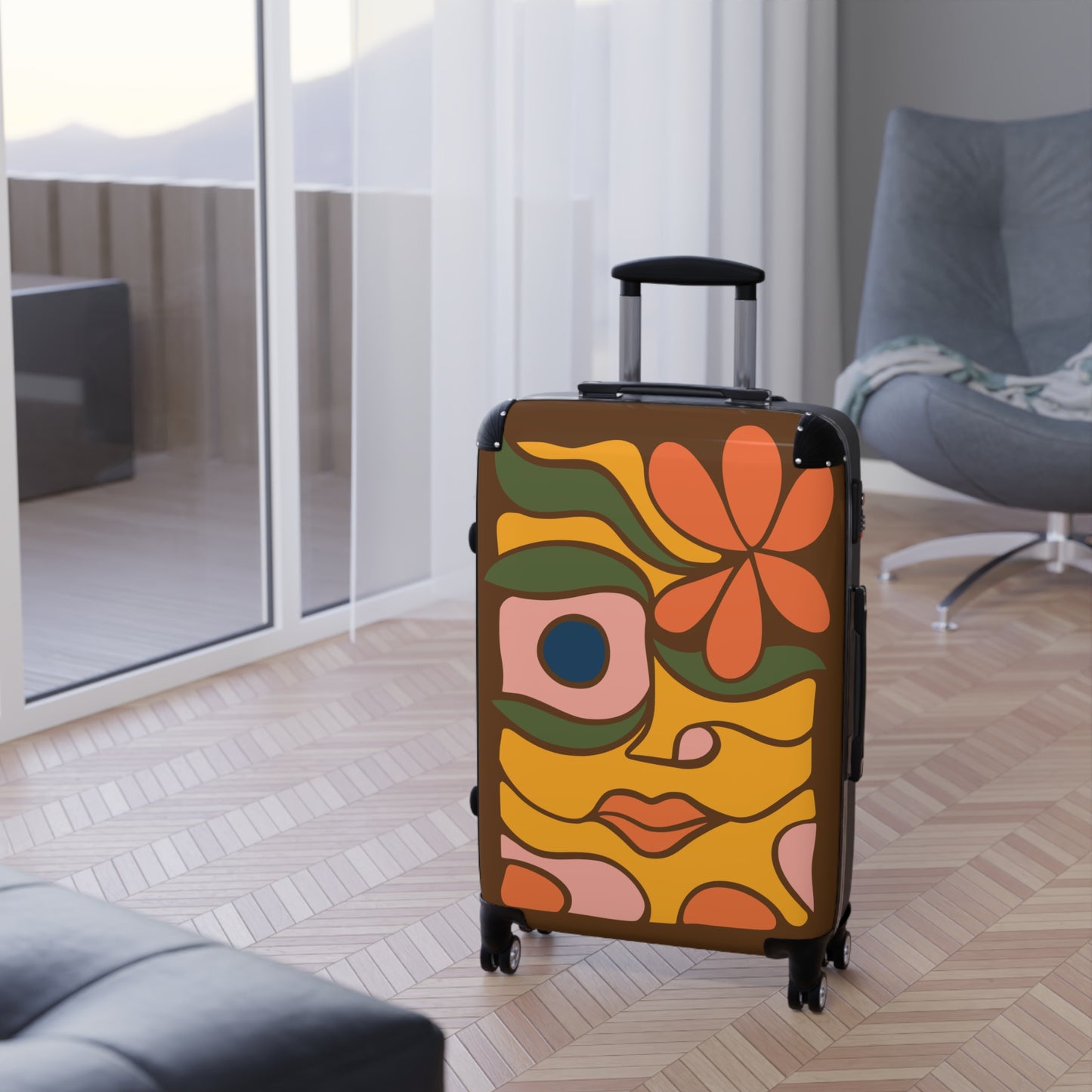 Premium Abstract Art Suitcase | Travel in Style
