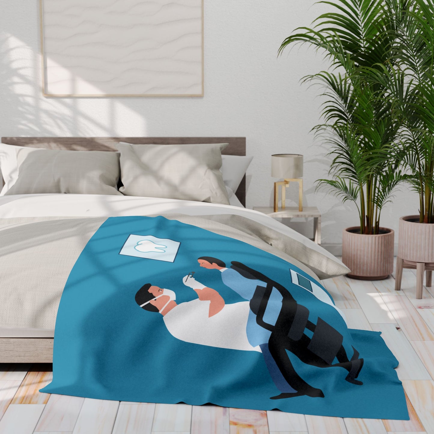 “Smiles & Comfort” Arctic Fleece Blanket | Dentist-Inspired Design
