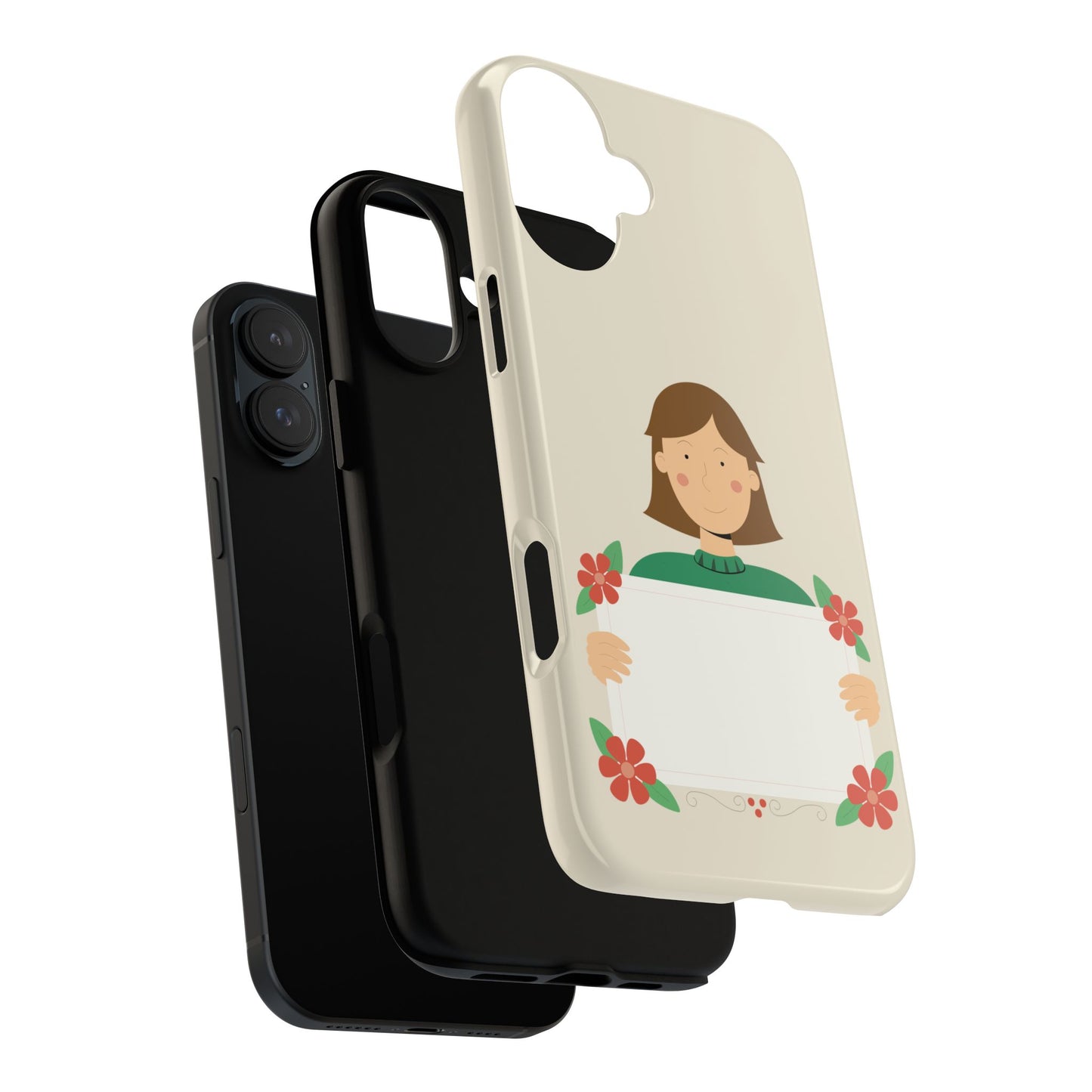 “Message in Style” Tough Phone Case | Girl with Sign