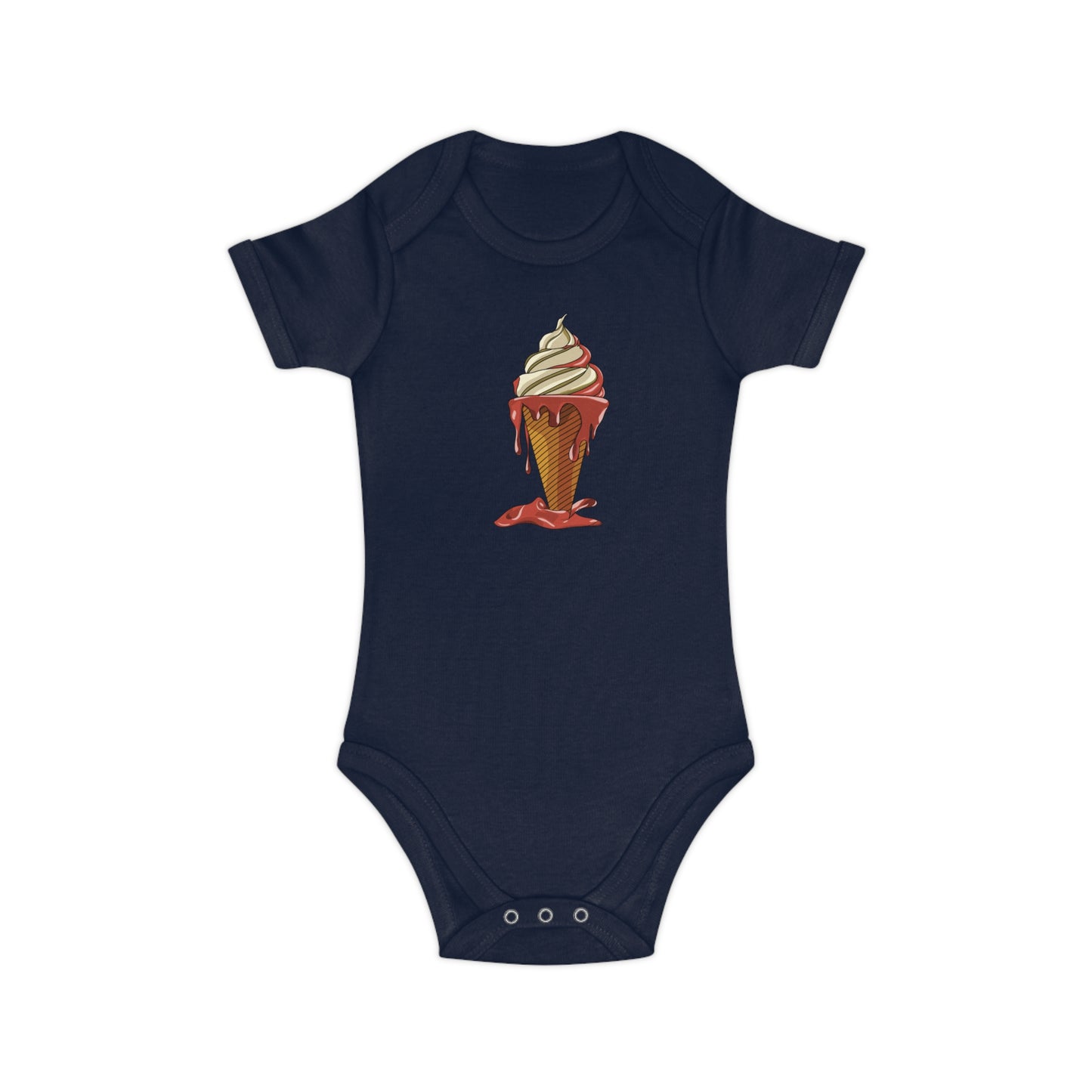 Combed Cotton Baby Bodysuit | Melting Sweet Ice Cream