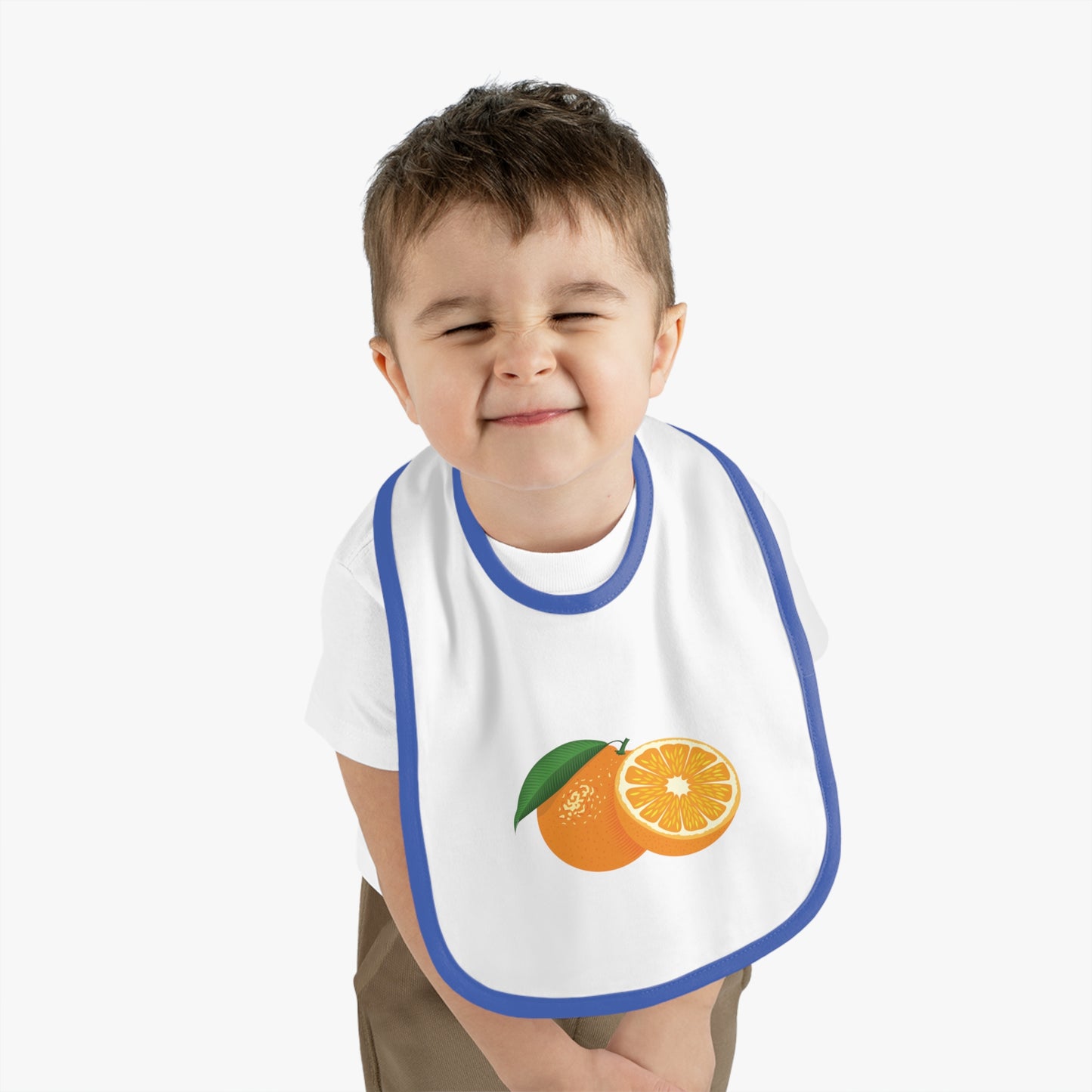 “Half Orange” Baby Bib | Freshness in Every Bite
