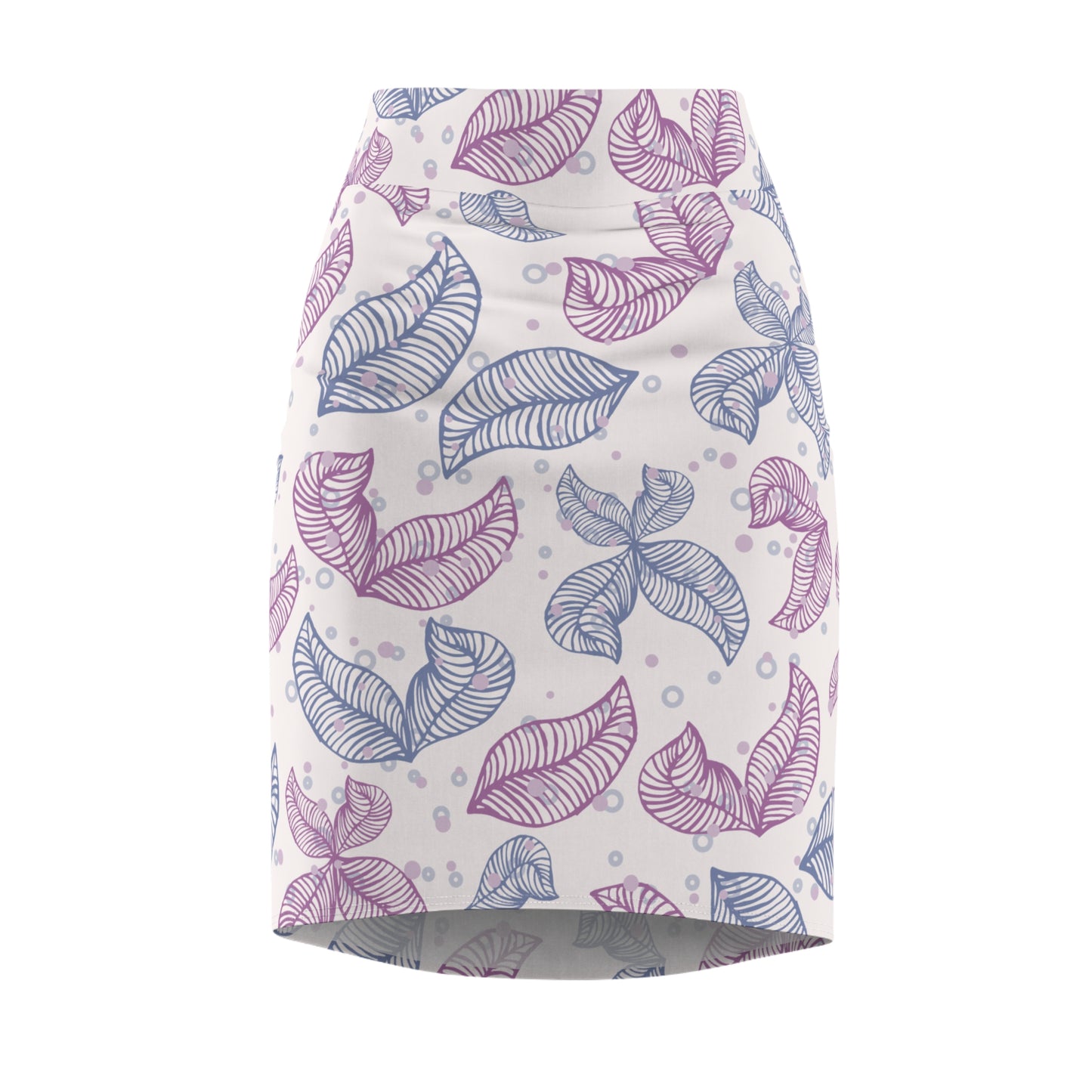 Flowing Leaf Lines | Women’s Artistic Leaf Pencil Skirt