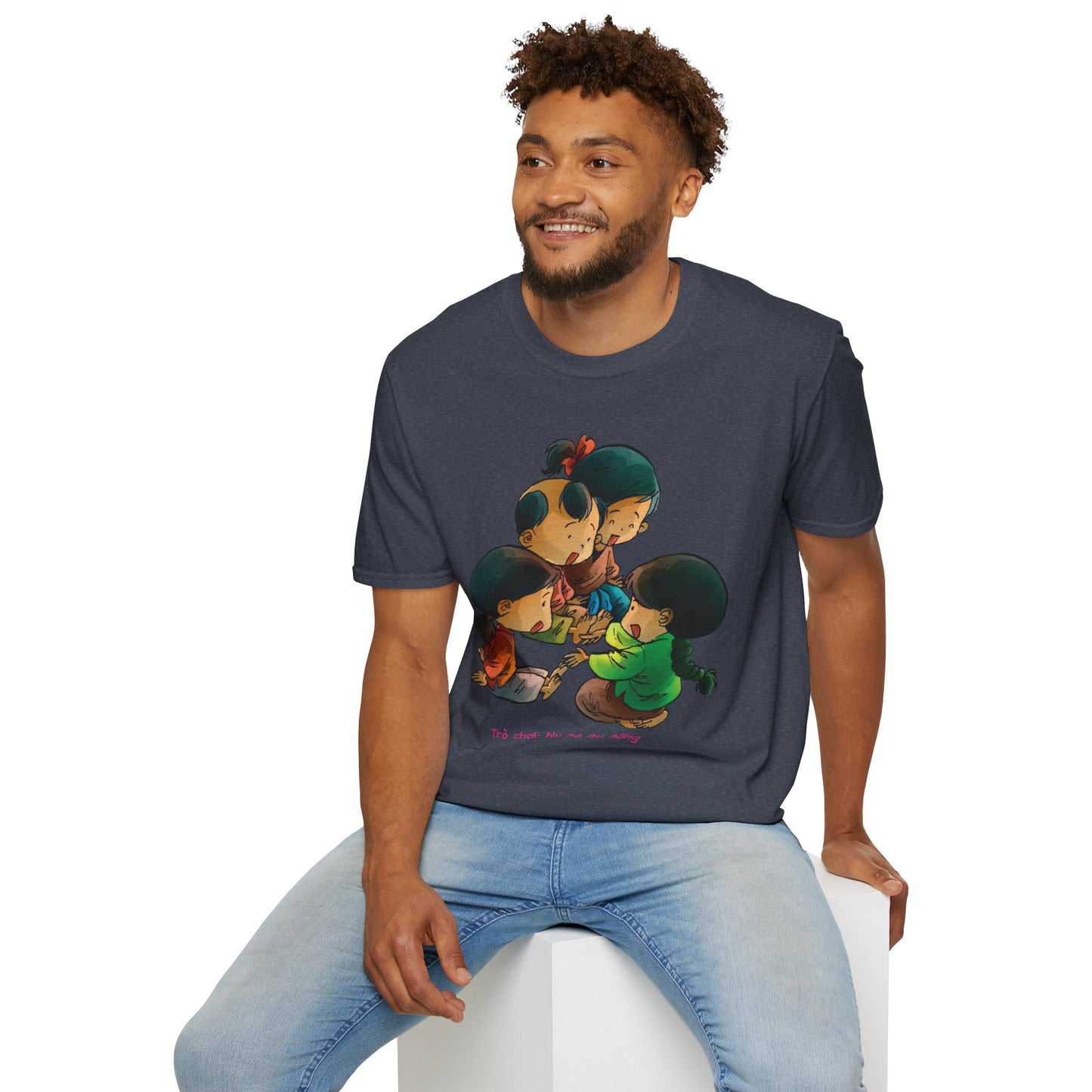 Unisex Softstyle Tee | "Na Nu Na Nong" | Vietnamese Childhood Game Shirt