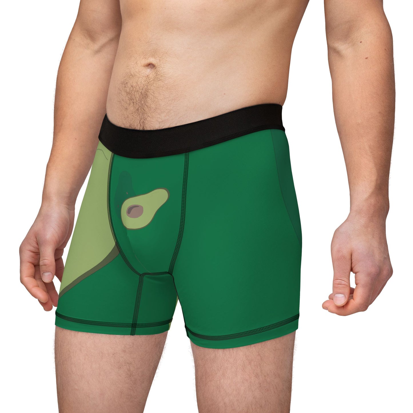 Avocado Slice Vibes | Fun & Playful Men’s Boxer Shorts with Avocado Slice Print