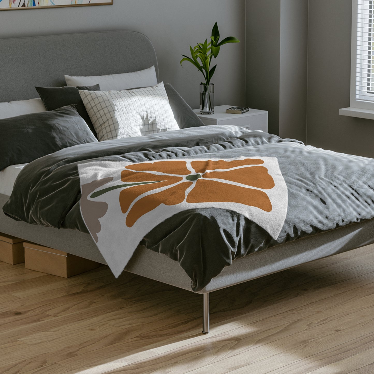 Velveteen Flower Blanket | Soft Luxury for Everyday Moments