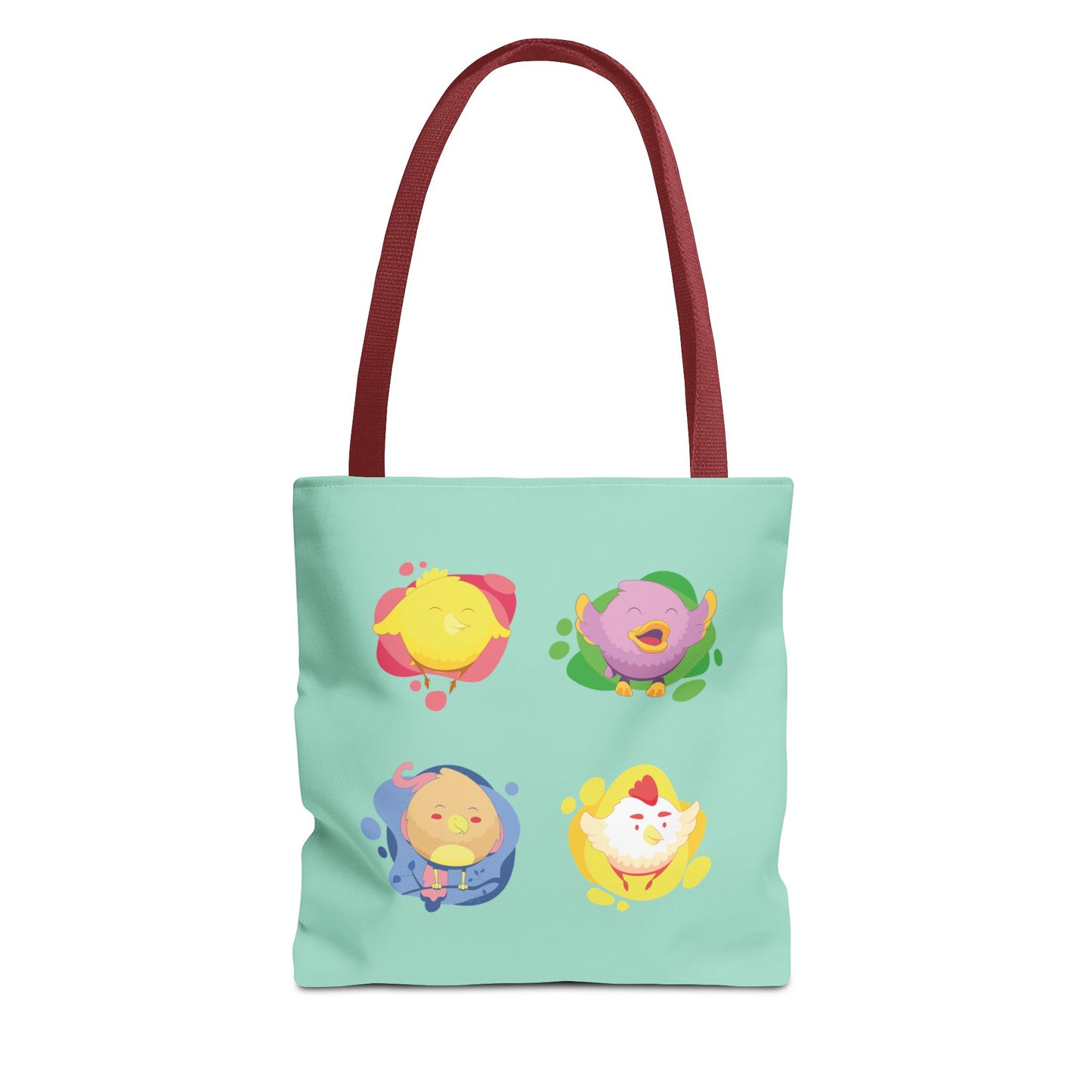 Happy Farm Friends | Cute Chicken & Parrot Tote Bag