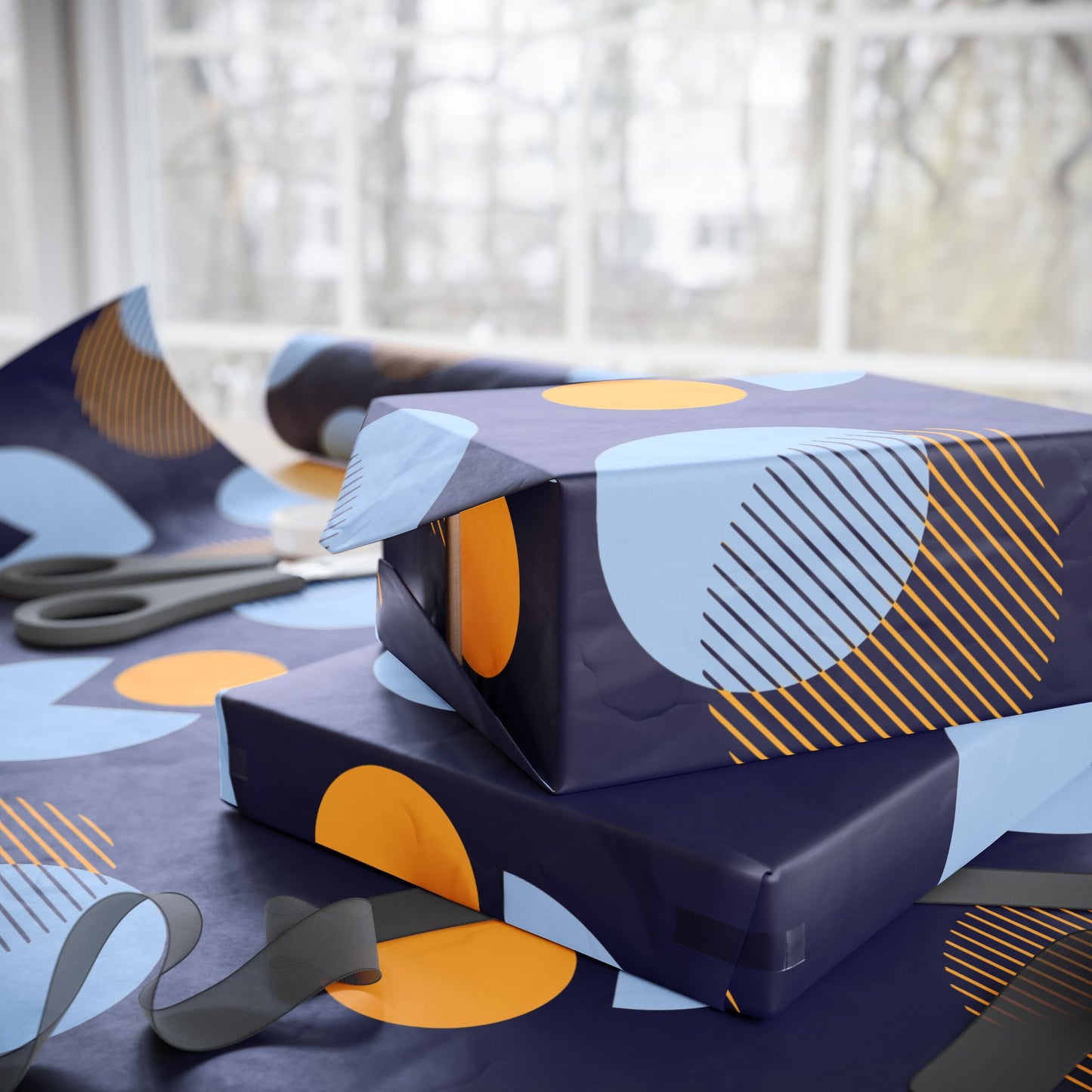 Minimalist Circle Wrapping Paper | Modern Elegance Unwrapped