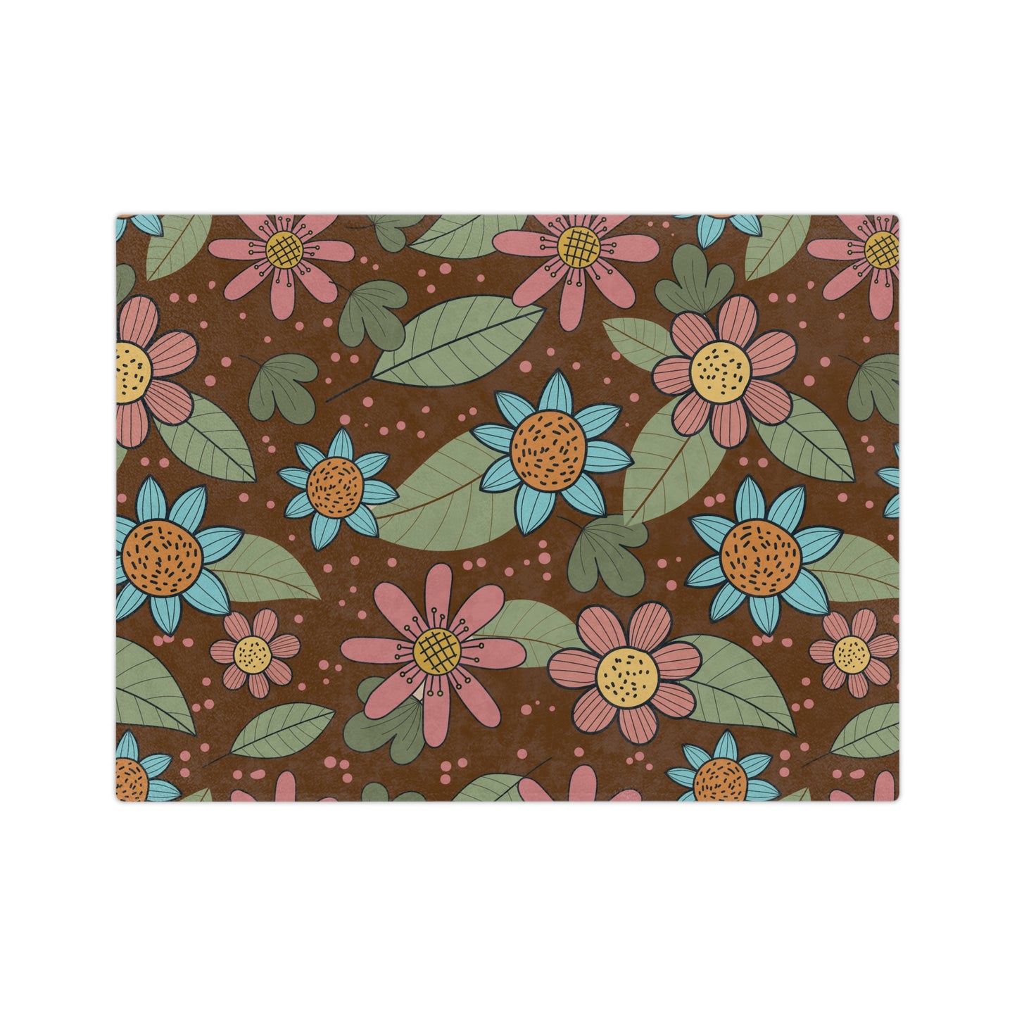 Vintage Fleabane Flower Blanket | Soft Elegance for Your Space