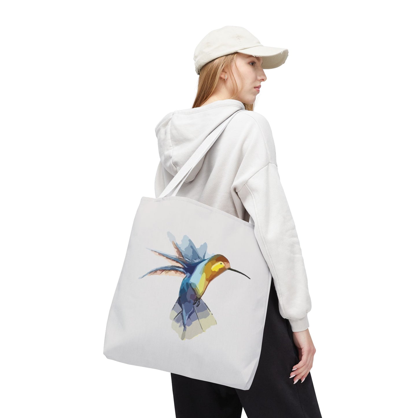 Hummingbird Art Flight | Artistic Hummingbird Tote Bag