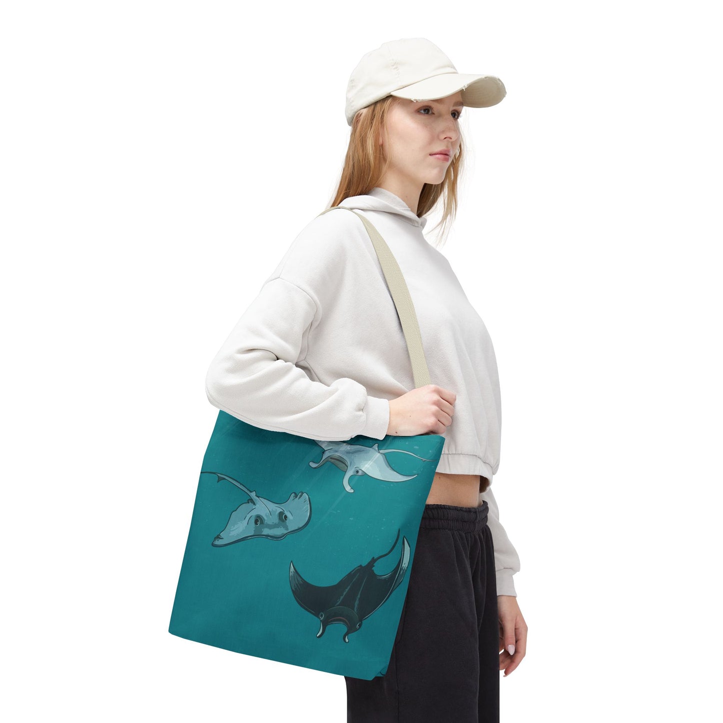 Ocean Stingray | Artistic Tote Bag Inspired by the Freedom of the Deep Blue Sea