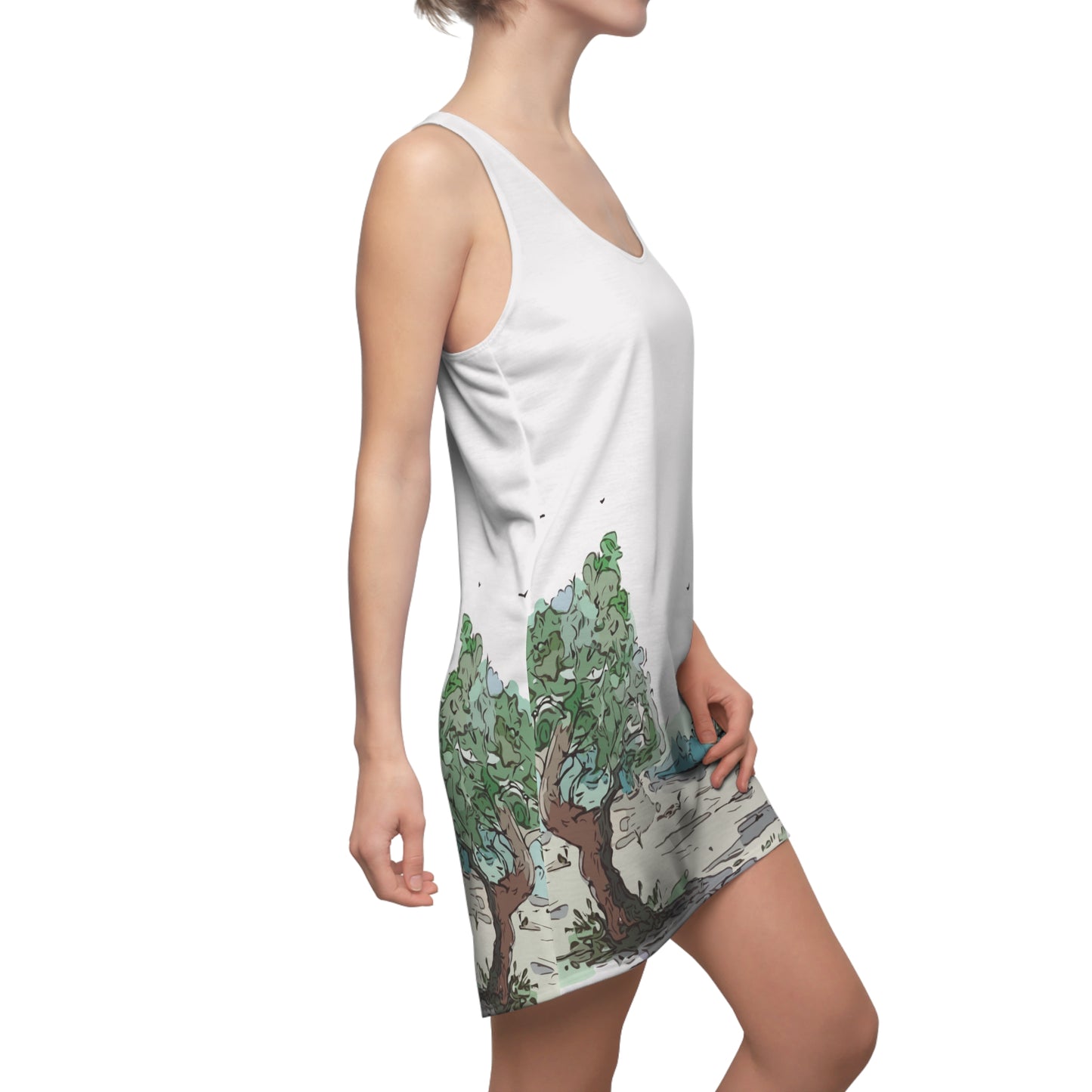 Racerback Dress | Valley House Scenic Print