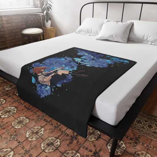 Art Plush Fleece Blanket | The Girl and the Waterfall Moment