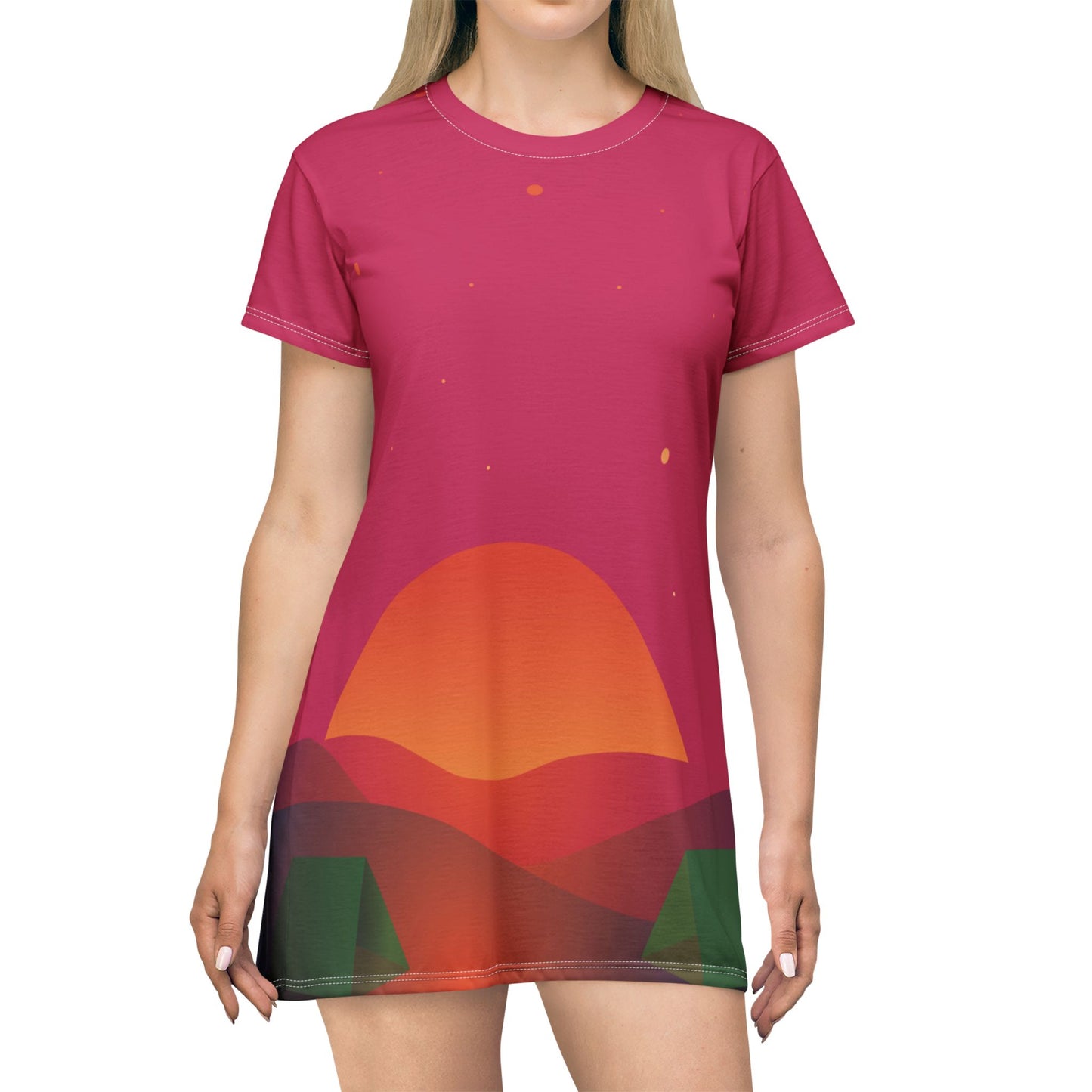 Moon Camping Dream | Fun T-Shirt Dress For Creative Souls