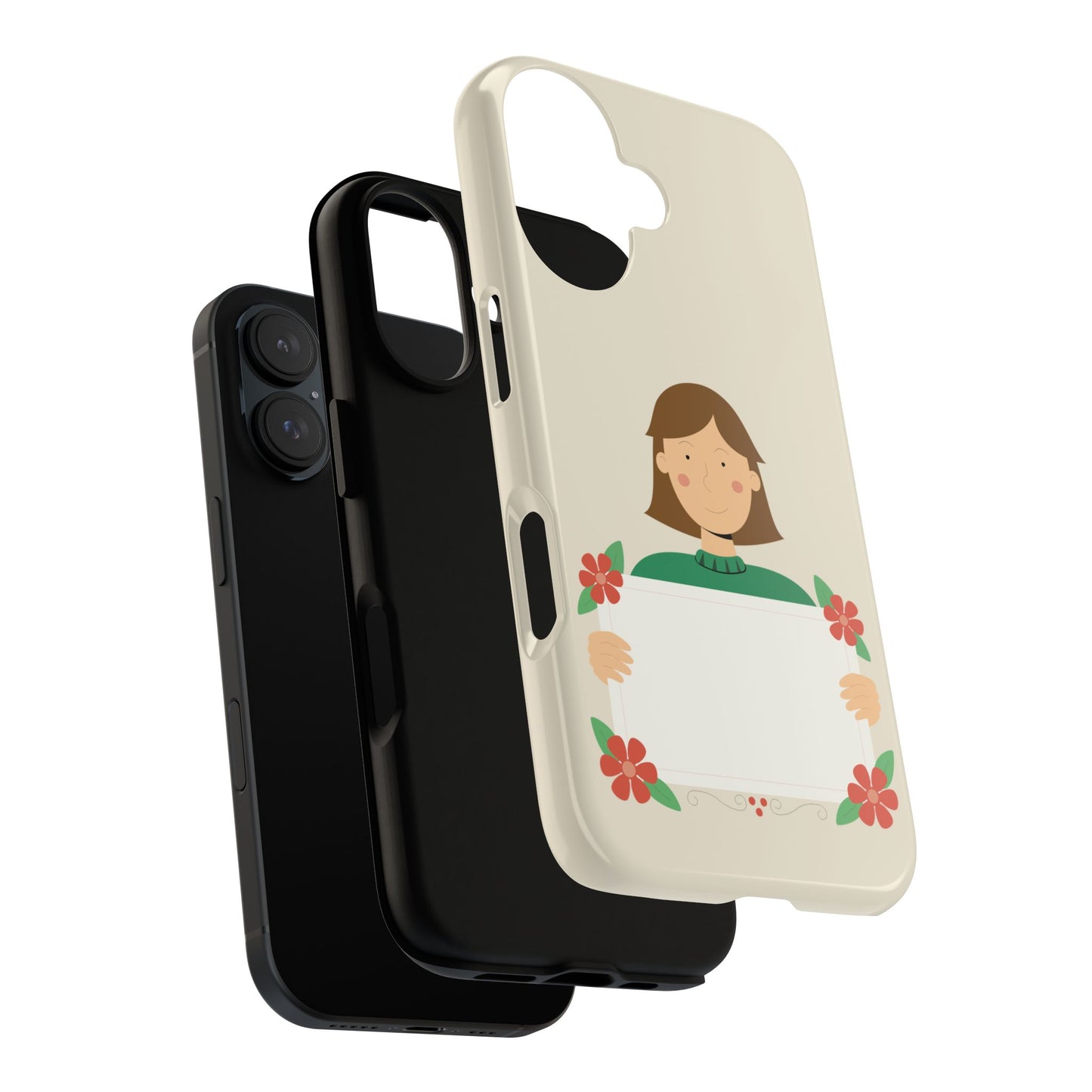 “Message in Style” Tough Phone Case | Girl with Sign