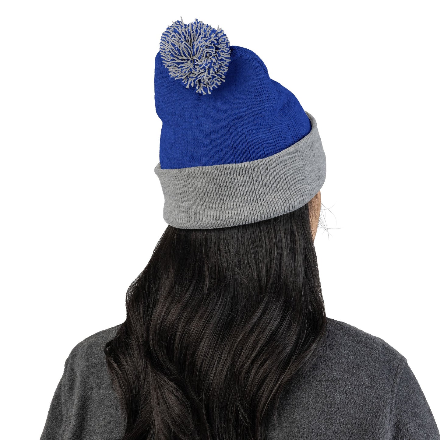 Freedom Bike | Artistic Embroidered Pom-Pom Knit Cap
