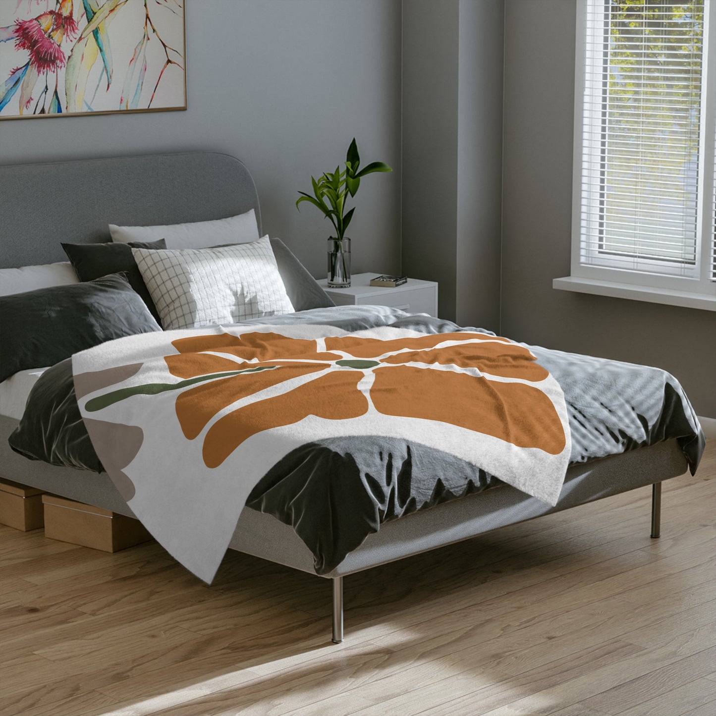 Velveteen Flower Blanket | Soft Luxury for Everyday Moments