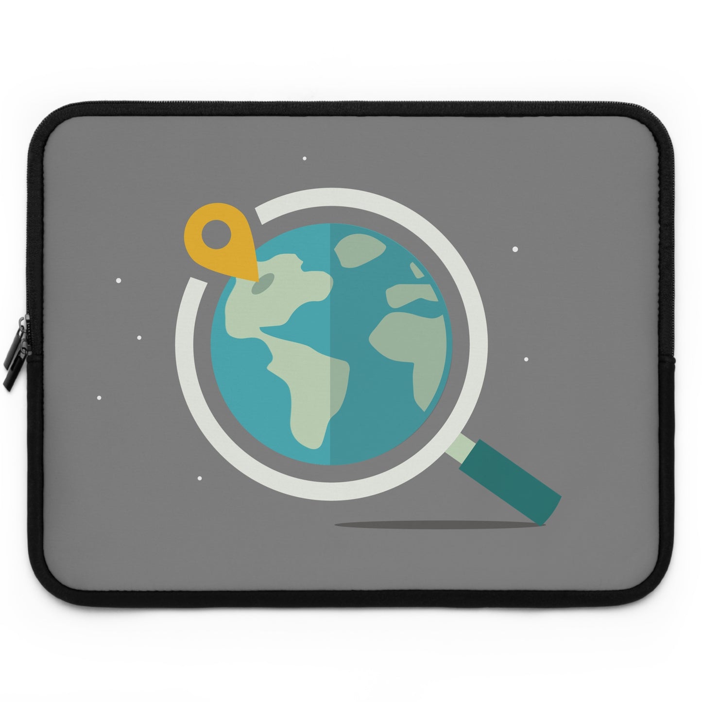 Explore the World | World Map & Magnifying Glass Laptop Sleeve