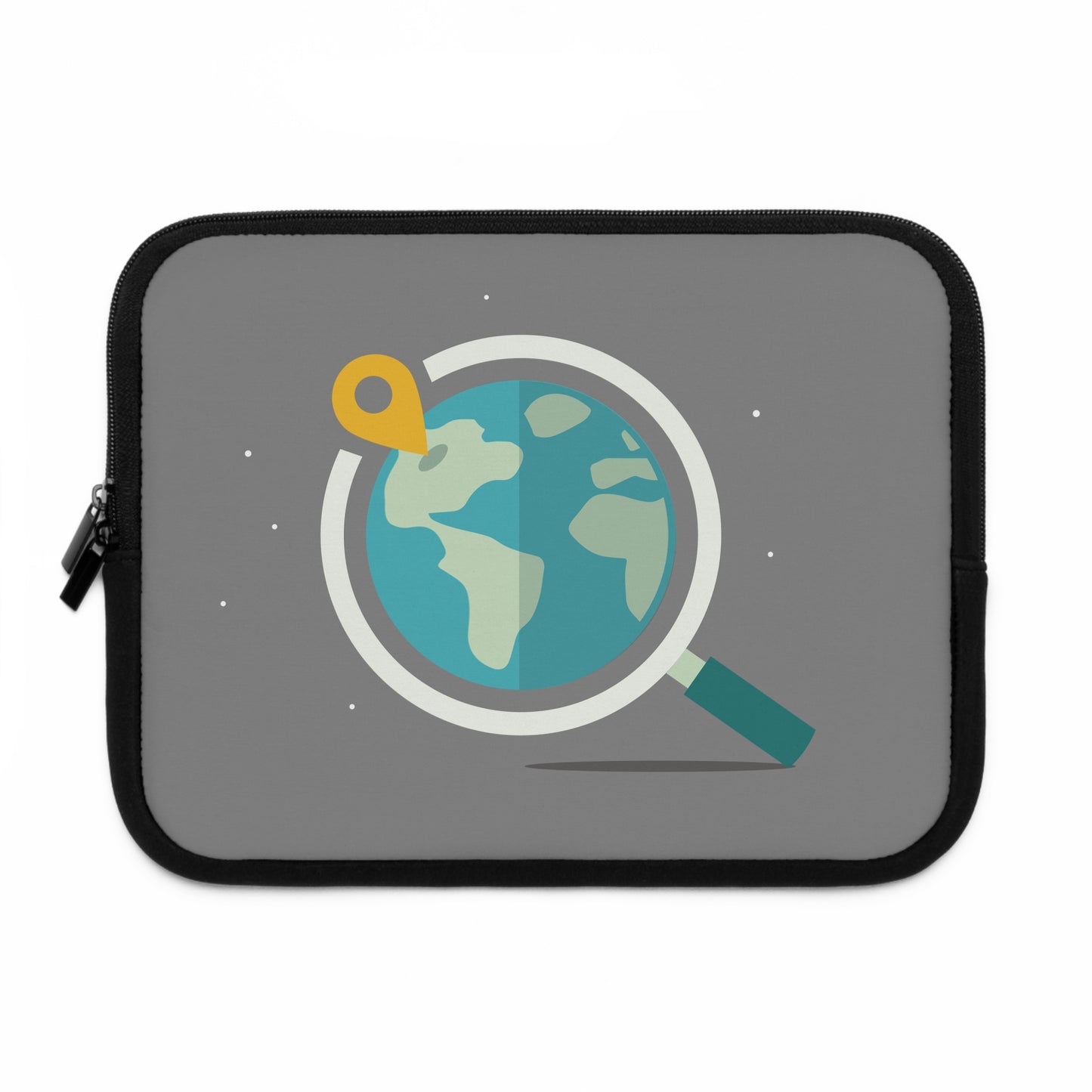 Explore the World | World Map & Magnifying Glass Laptop Sleeve