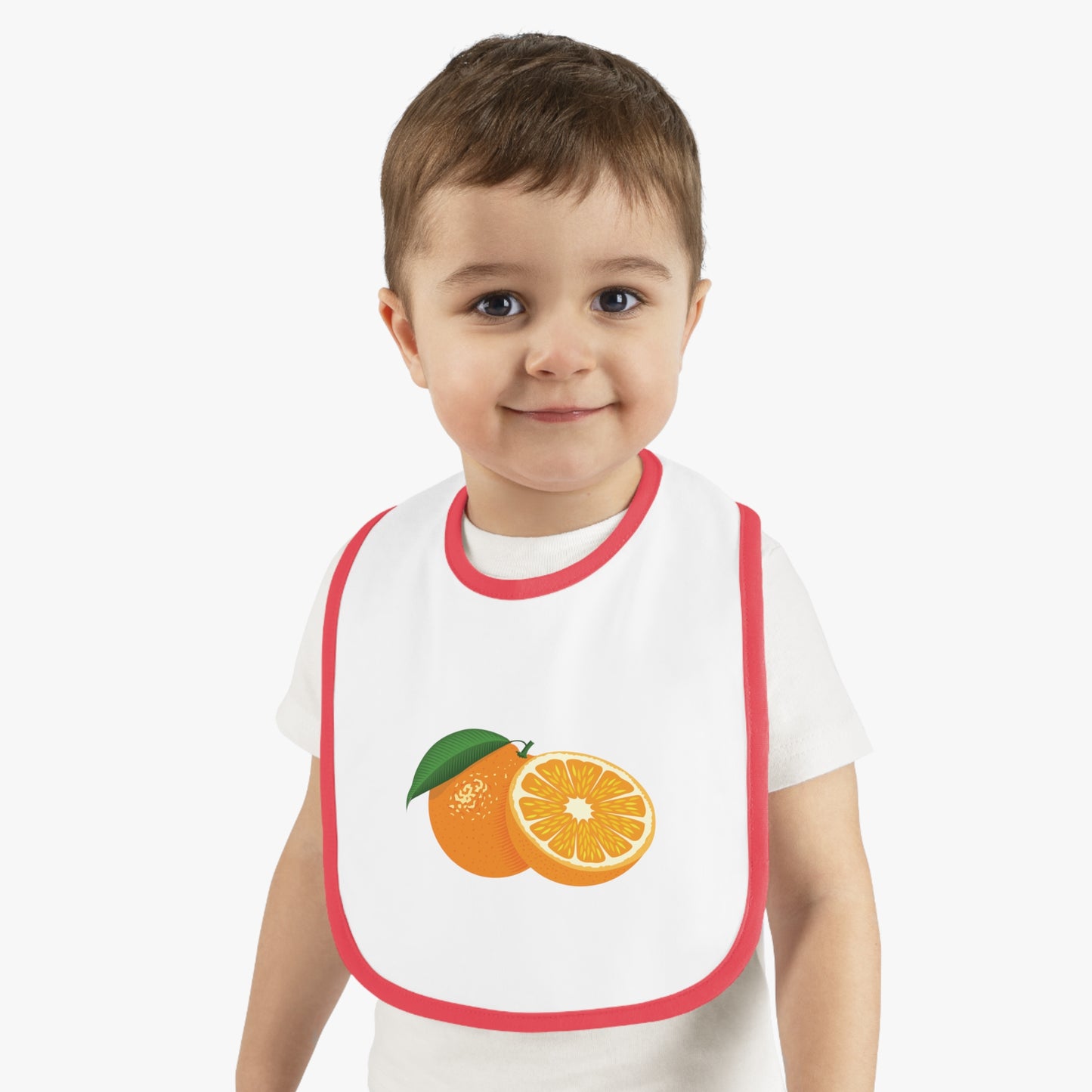 “Half Orange” Baby Bib | Freshness in Every Bite