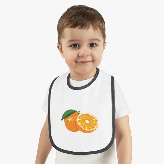 “Half Orange” Baby Bib | Freshness in Every Bite