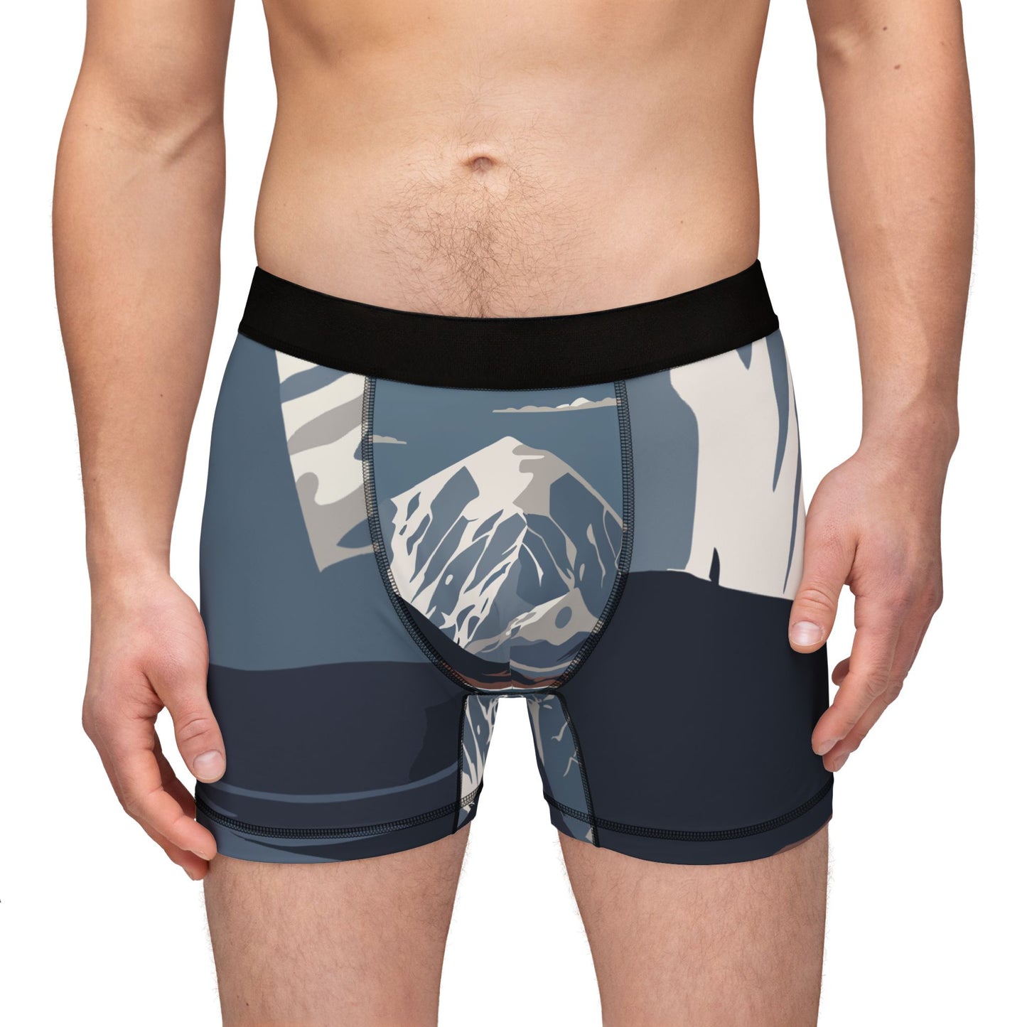 “Sleep Under the Mountains” Men’s Boxer | Where Nature Meets Comfort