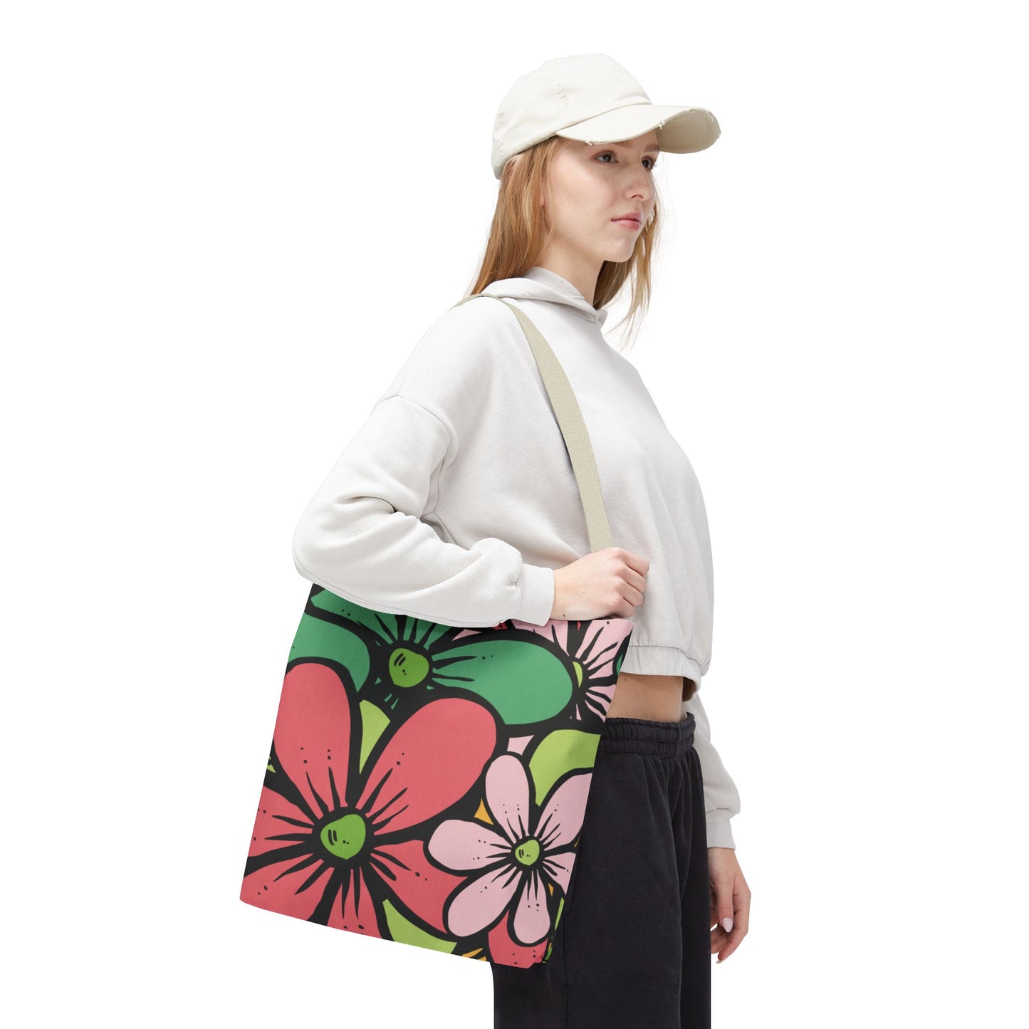 Colorful Floral Tote Bag | Bright, Playful & Stylish | Perfect for Everyday & Travel