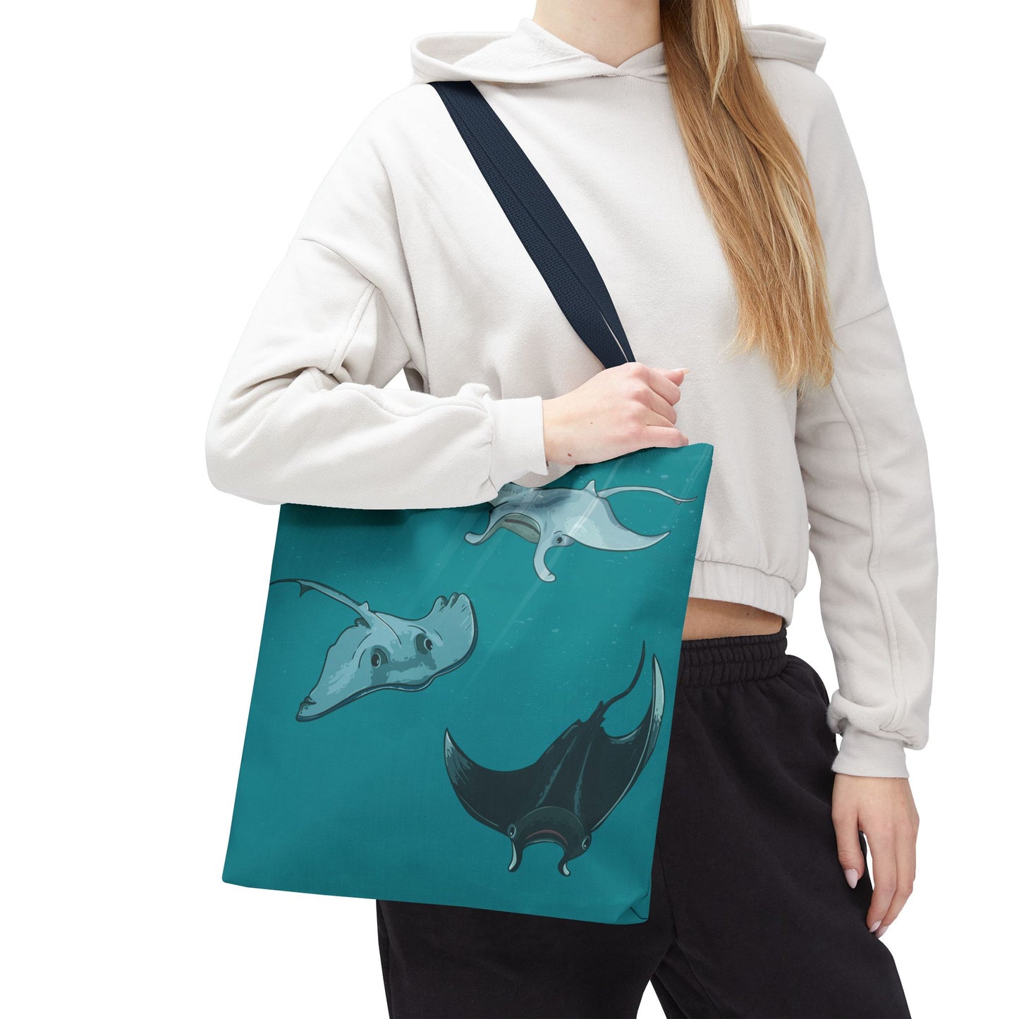 Ocean Stingray | Artistic Tote Bag Inspired by the Freedom of the Deep Blue Sea