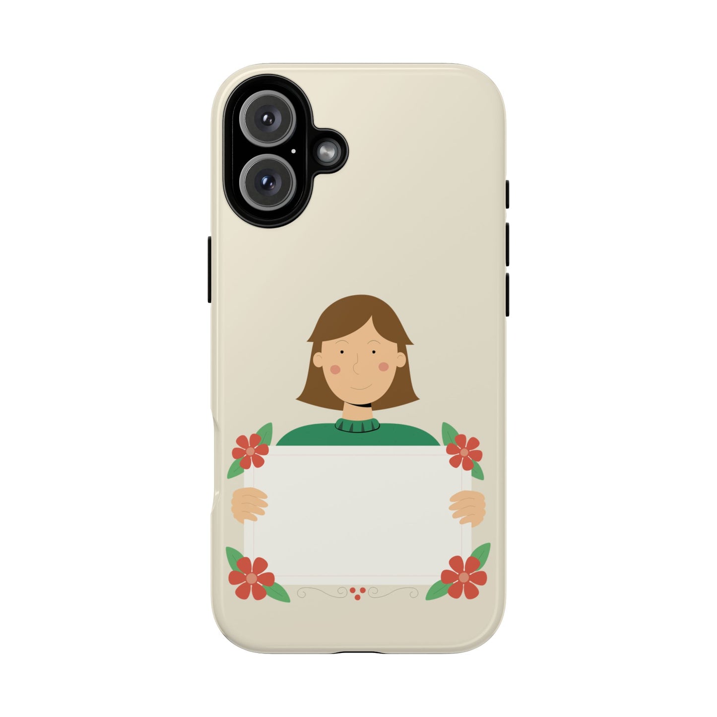 “Message in Style” Tough Phone Case | Girl with Sign