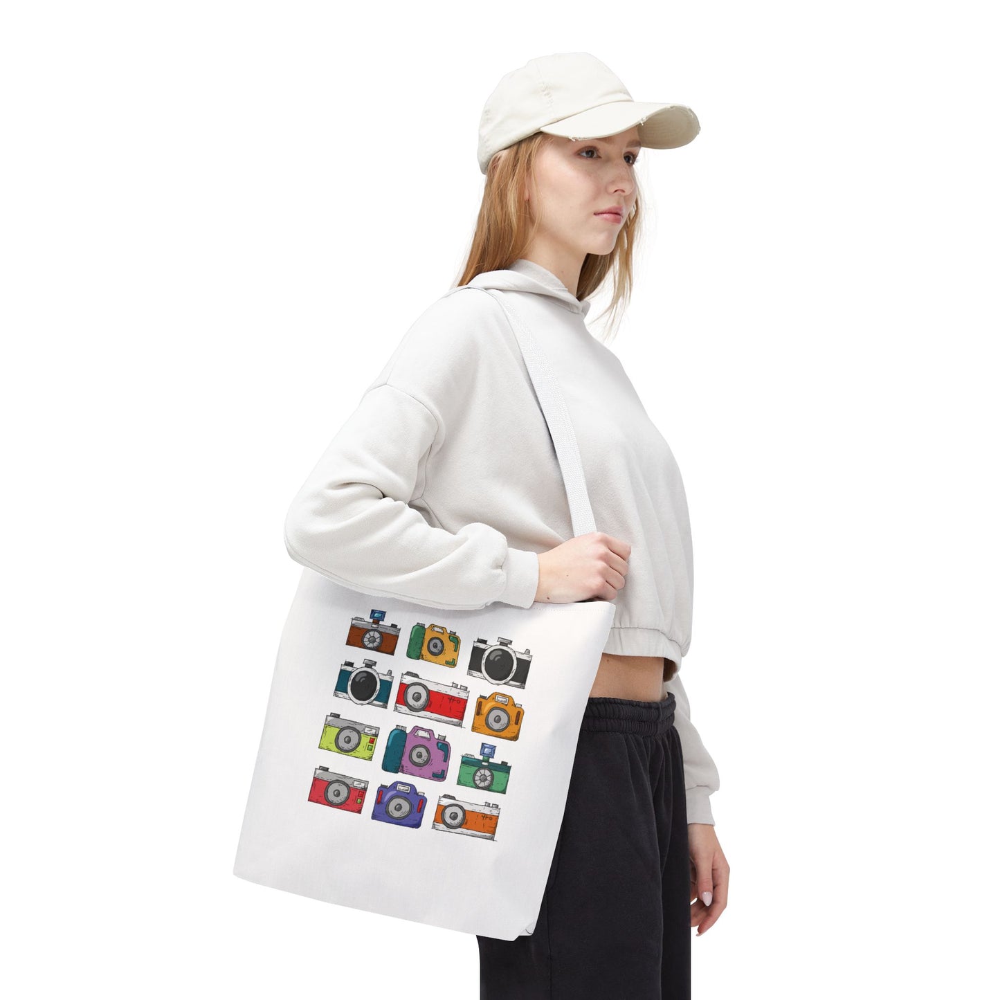 Retro Camera Vibes | Vintage Camera Tote Bag for Art Lovers