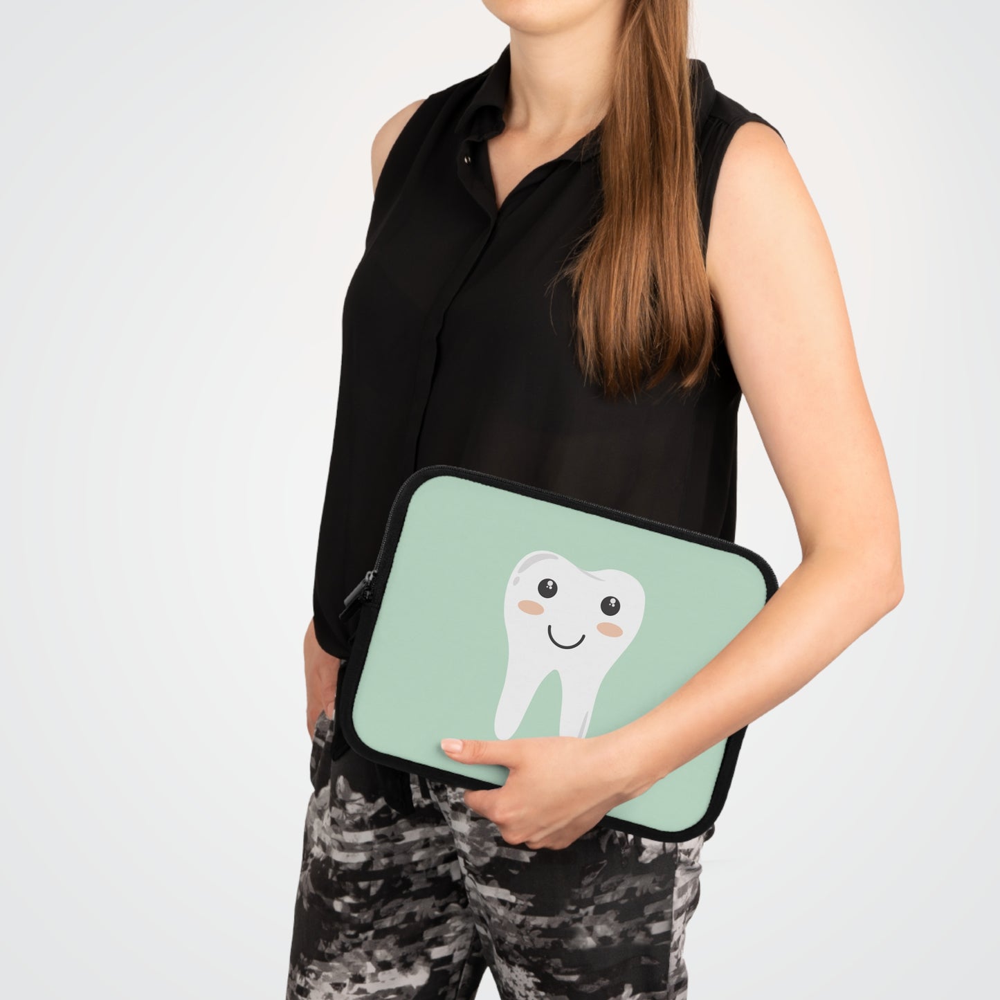 Cute Cartoon Tooth | Fun Laptop Sleeve for Creative Minds & Positive Smiles