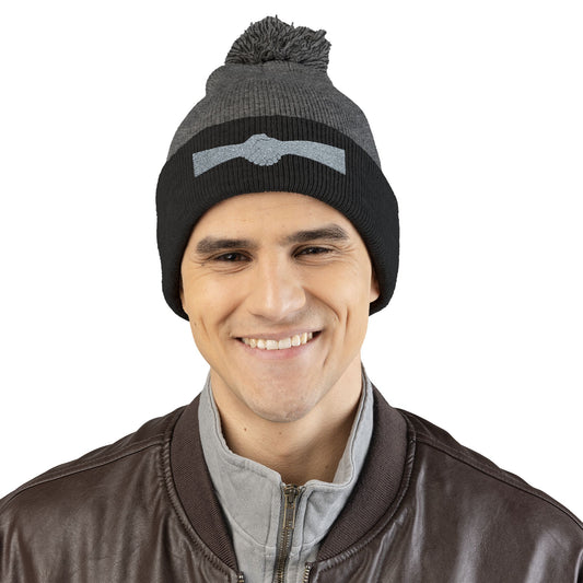 “Hold My Hand” Pom-Pom Beanie | Minimalist Warmth With Meaning