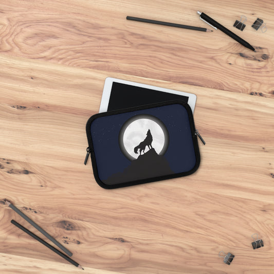 Moonlit Wolf Spirit | Wolf on Mountain Laptop Sleeve