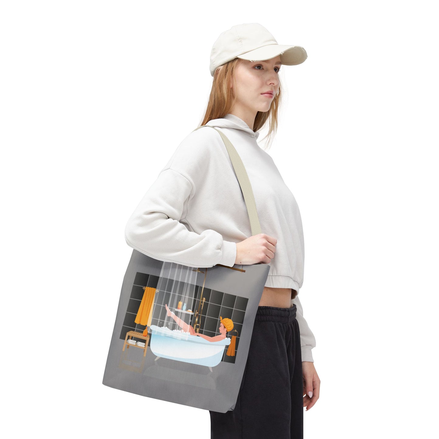 Artistic Tote Bag | Girl in Bathtub | Relaxing & Stylish Accessory