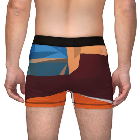Sailing Geometry Freedom | Men’s Boxer Briefs with Geometric Sailboat Design