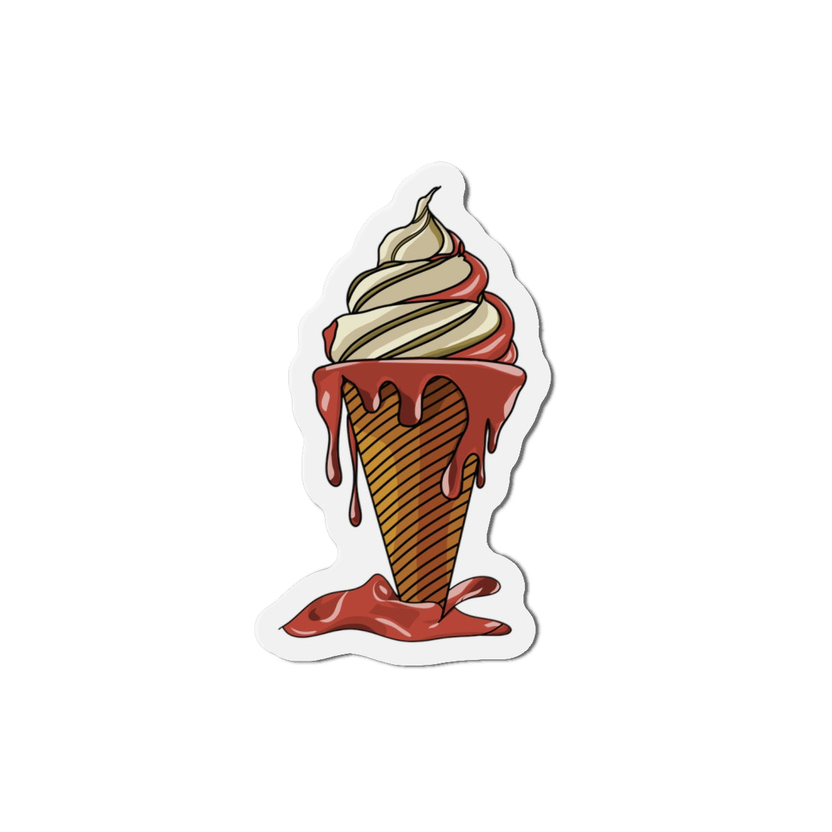 Die-Cut Magnet | Melting Ice Cream