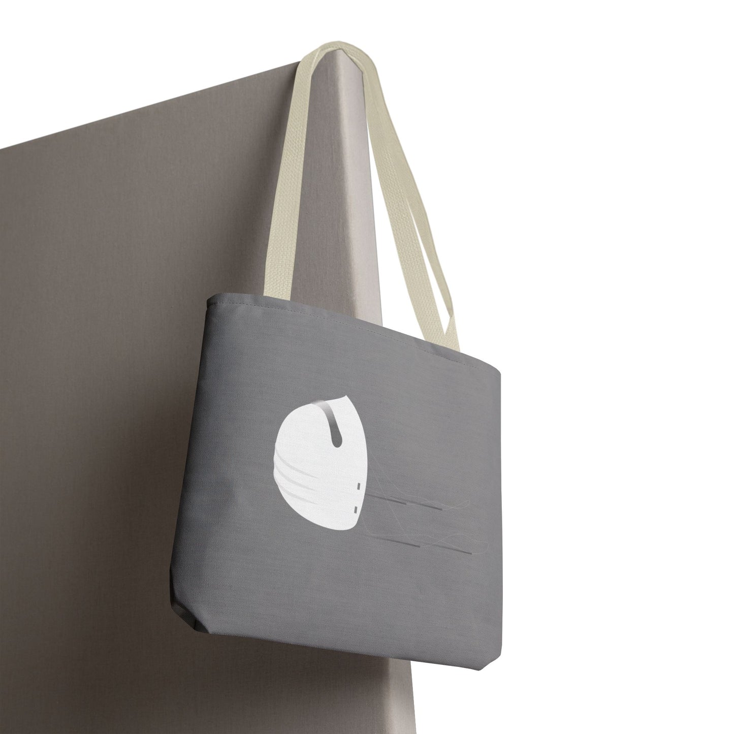 Virus Mask Statement | Artistic Tote Bag with Bold Virus Mask Design