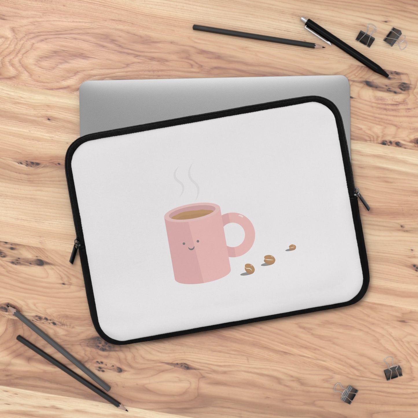 Coffee Break Mood | Artistic Coffee Cup Laptop Sleeve