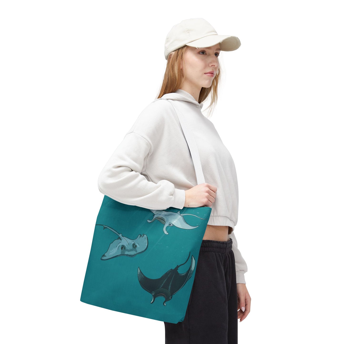Ocean Stingray | Artistic Tote Bag Inspired by the Freedom of the Deep Blue Sea