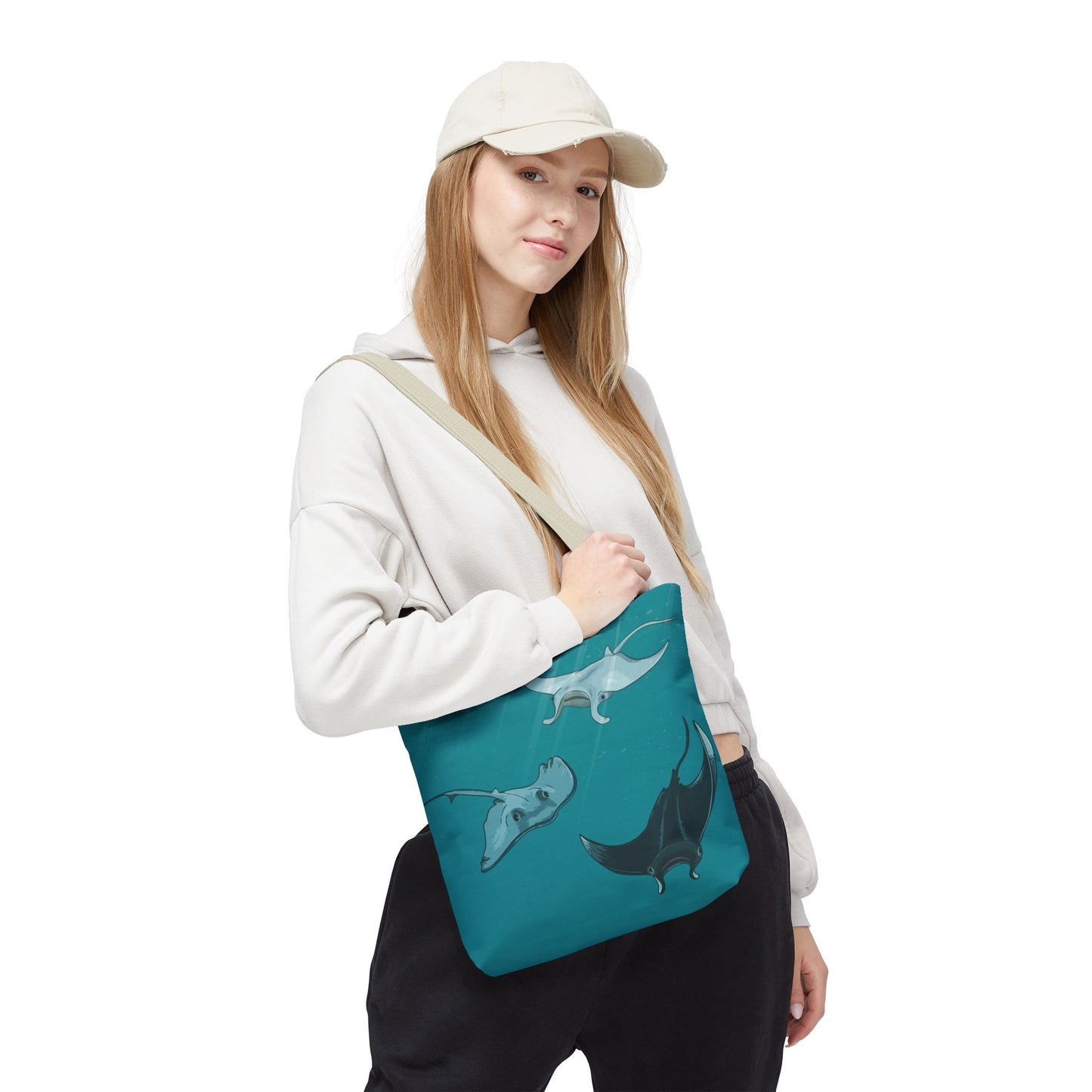 Ocean Stingray | Artistic Tote Bag Inspired by the Freedom of the Deep Blue Sea